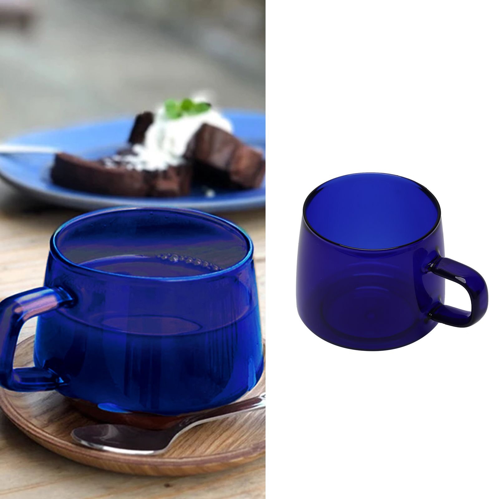 350ml Glass Coffee Cup Crystal Coffee Mug with Handle High Temperature view 11