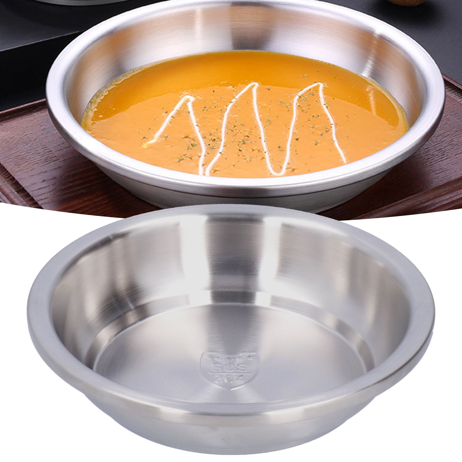 Stainless Steel Plate 304 Food Grade Material Stainless Steel Rounded Deepen view 11