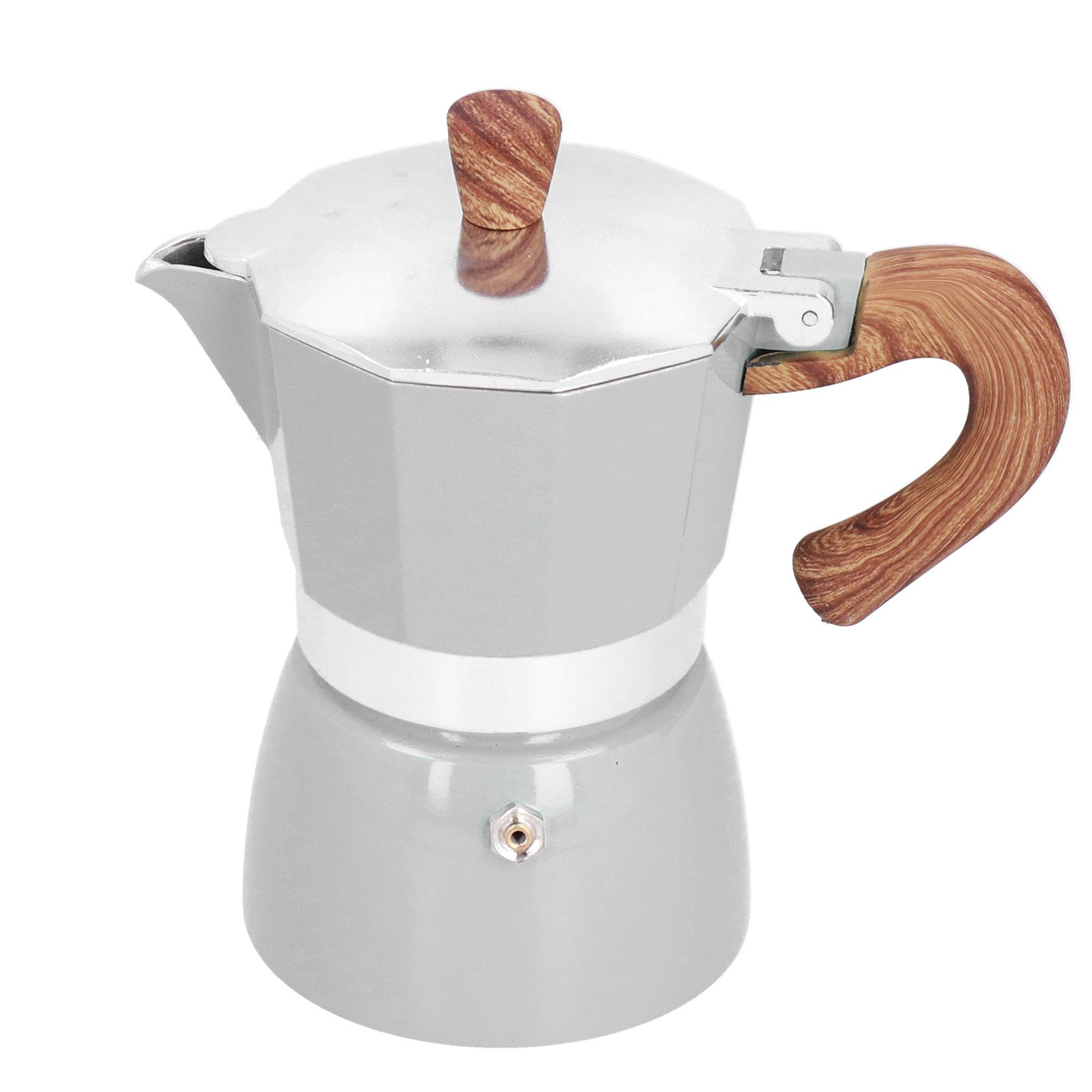 150ML Practical Aluminum Coffee Maker Octagonal Moka Coffee Pot for Home