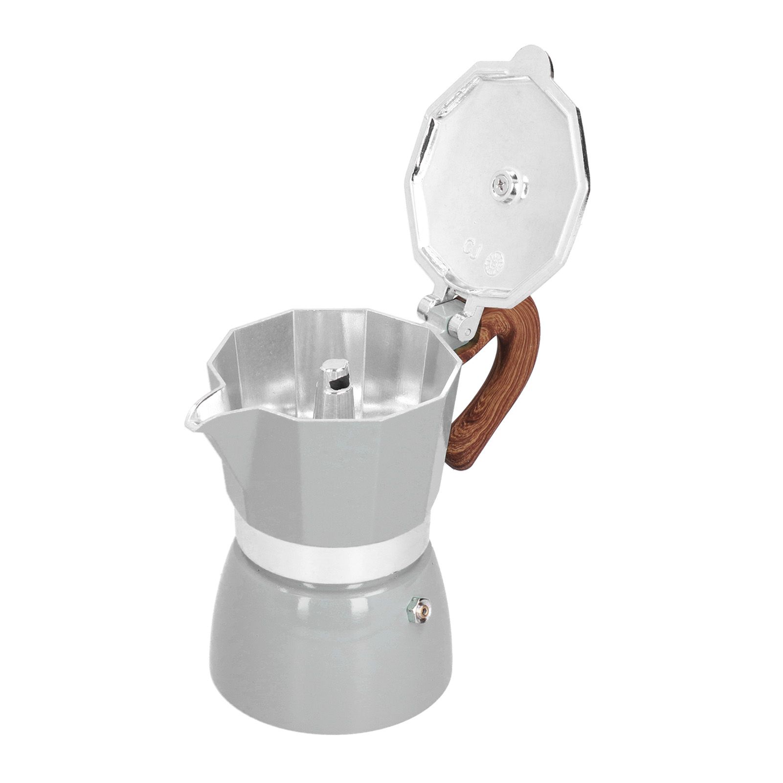 150ML Practical Aluminum Coffee Maker Octagonal Moka Coffee Pot for Home view 2