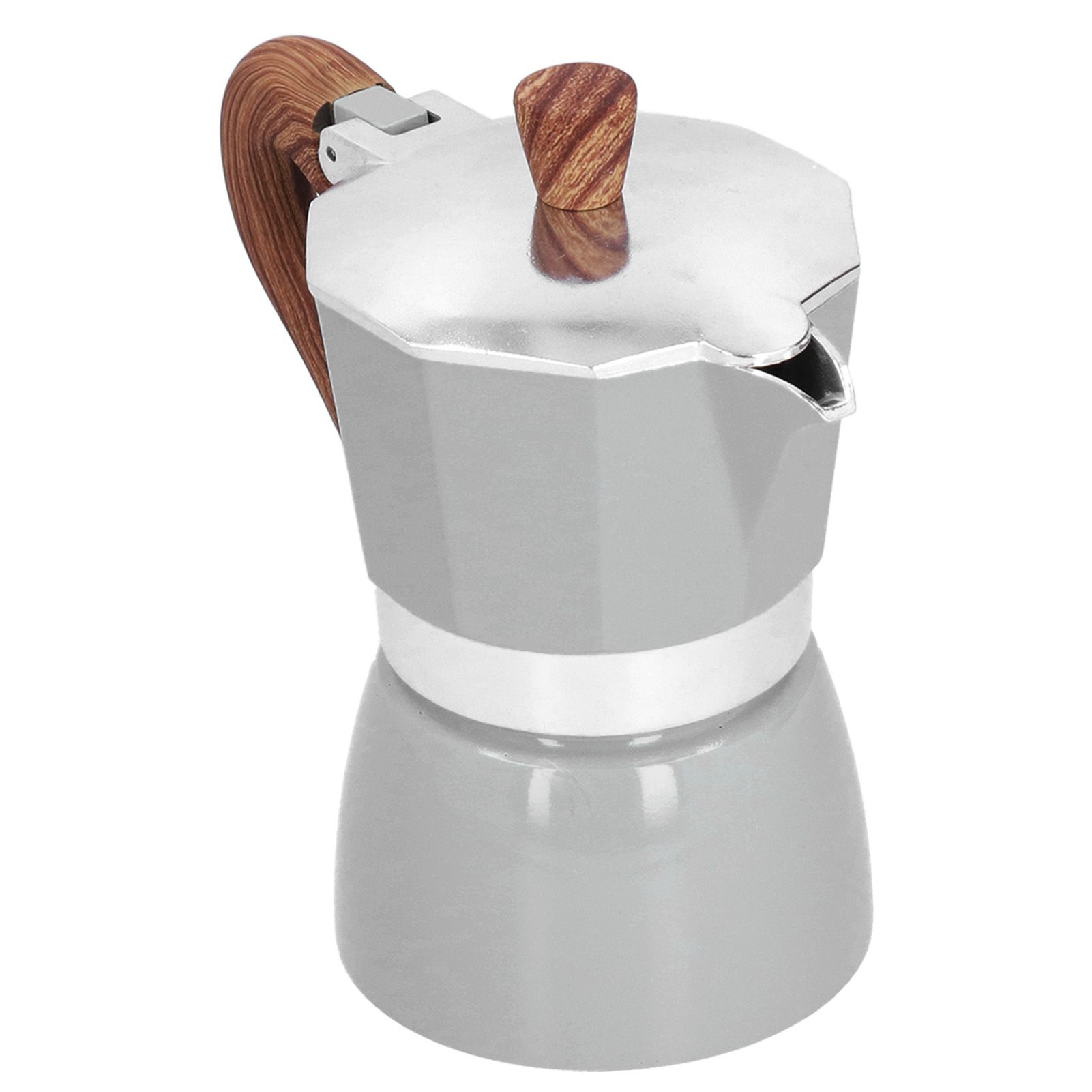 150ML Practical Aluminum Coffee Maker Octagonal Moka Coffee Pot for Home view 9