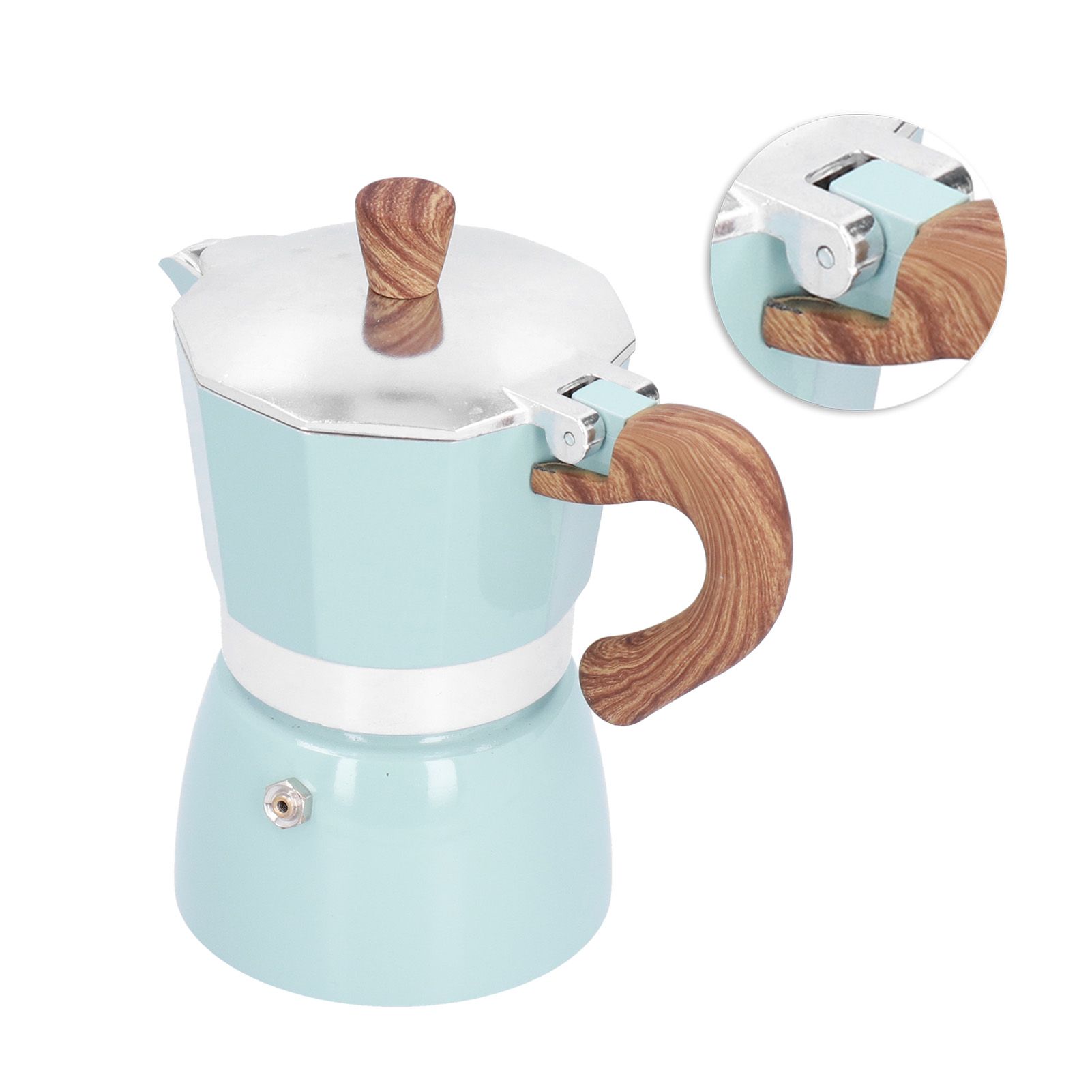 150ML Practical Aluminum Coffee Maker Octagonal Moka Coffee Pot for Home view 3