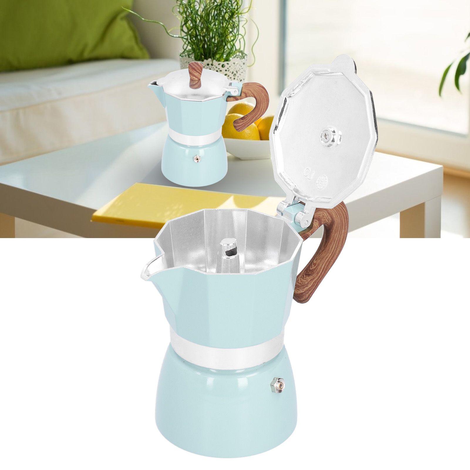 150ML Practical Aluminum Coffee Maker Octagonal Moka Coffee Pot for Home view 11