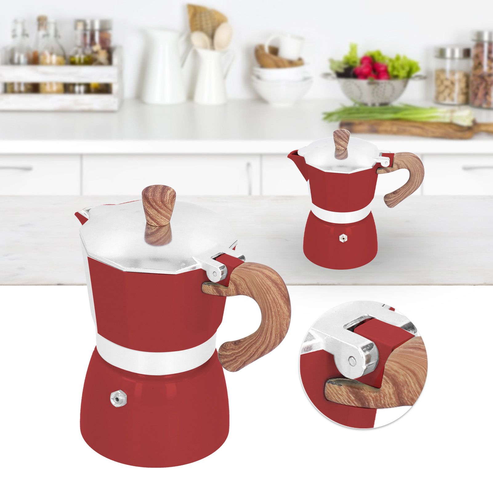 150ML Practical Aluminum Coffee Maker Octagonal Moka Coffee Pot for Home view 12