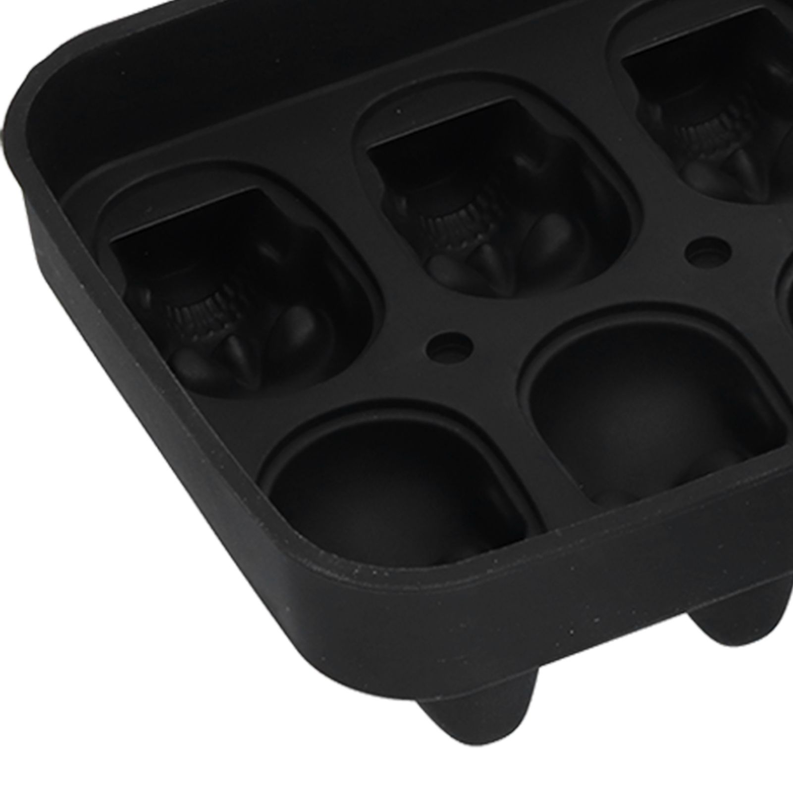 10 Grids Ice Cube Mold Silicone Black Professional Skull Ice Cube Mold for view 13