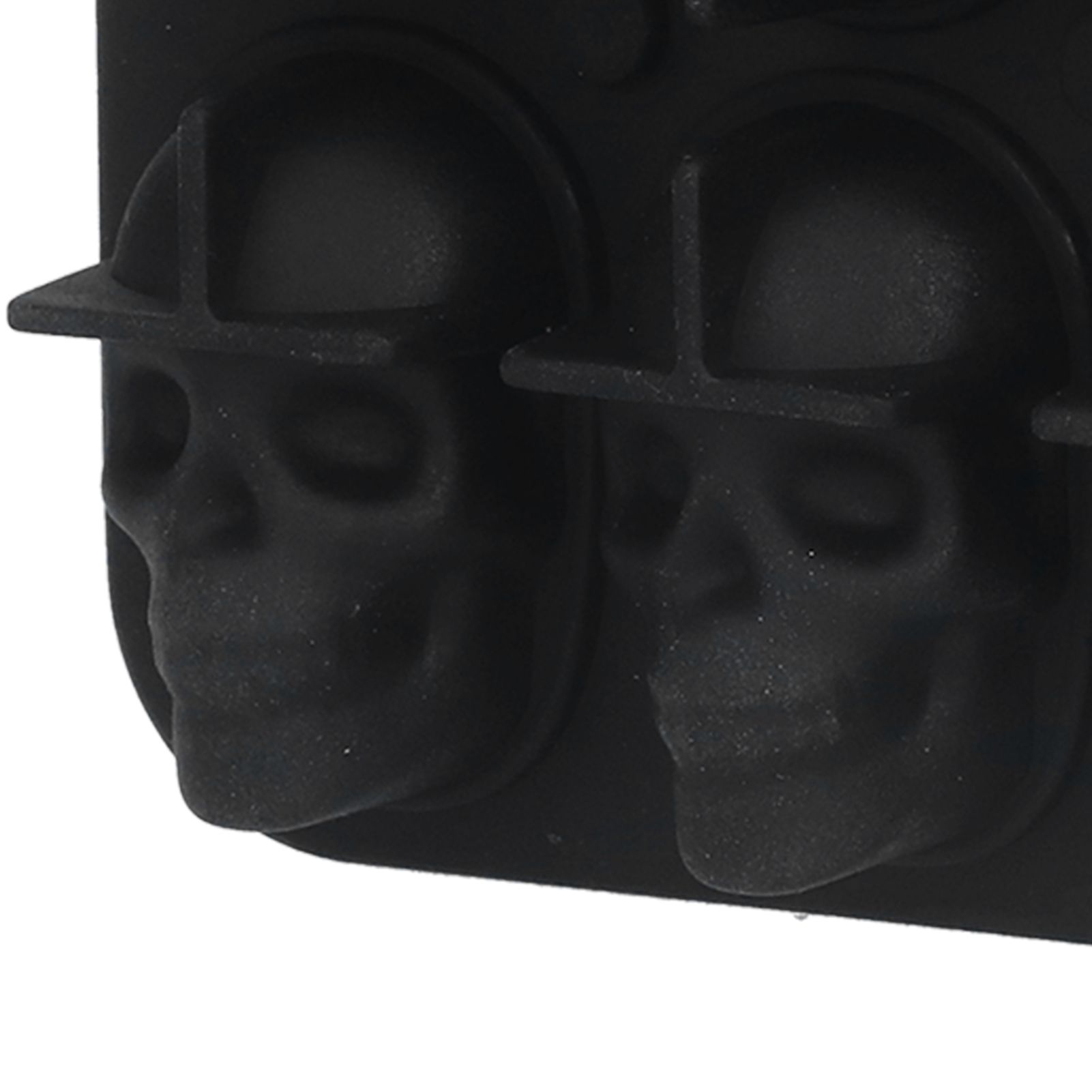 10 Grids Ice Cube Mold Silicone Black Professional Skull Ice Cube Mold for view 14