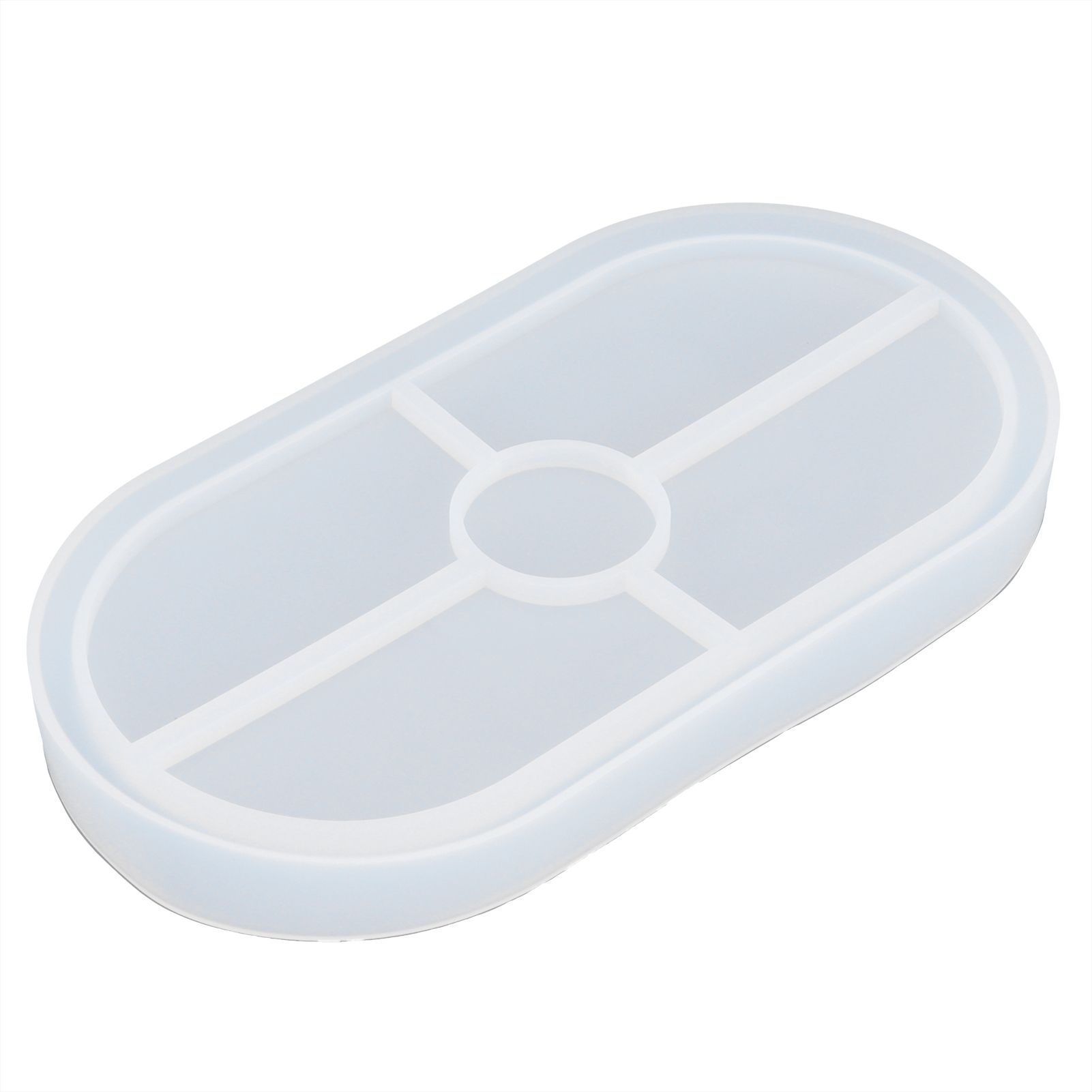 DIY Silicone Mold Oval Crystal Epoxy Resin Tea Coaster Mold for Home Kitchen view 2