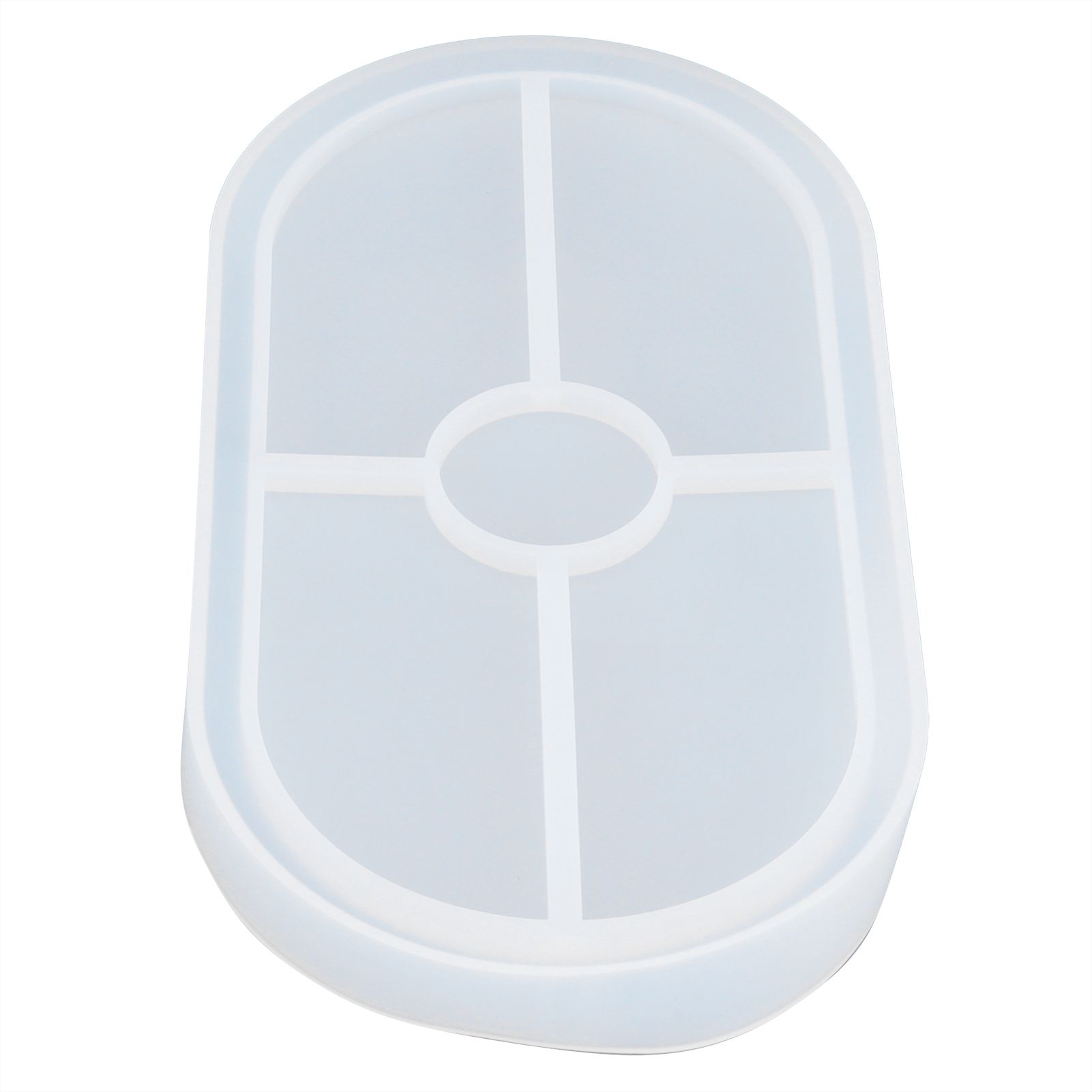 DIY Silicone Mold Oval Crystal Epoxy Resin Tea Coaster Mold for Home Kitchen view 3