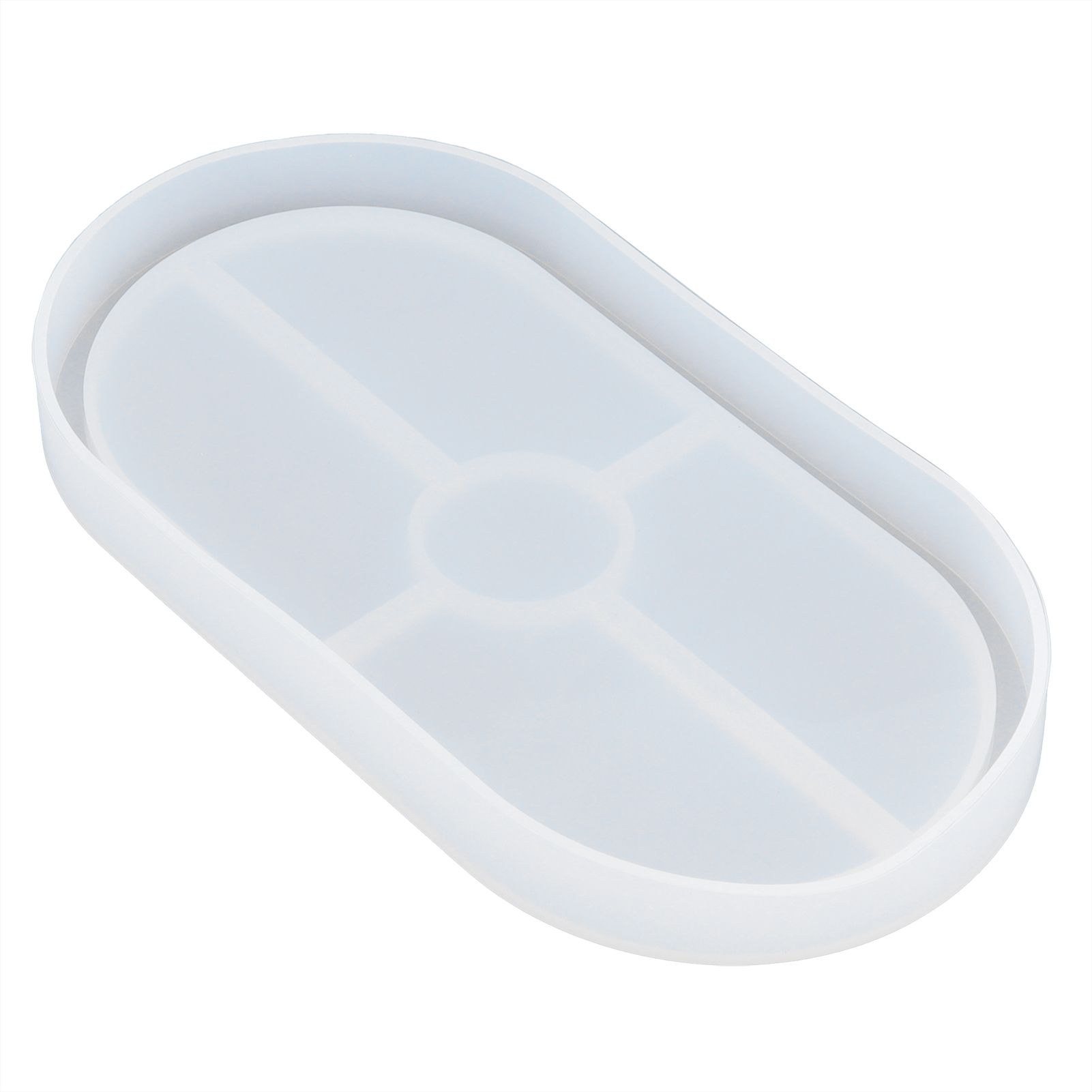 DIY Silicone Mold Oval Crystal Epoxy Resin Tea Coaster Mold for Home Kitchen view 5