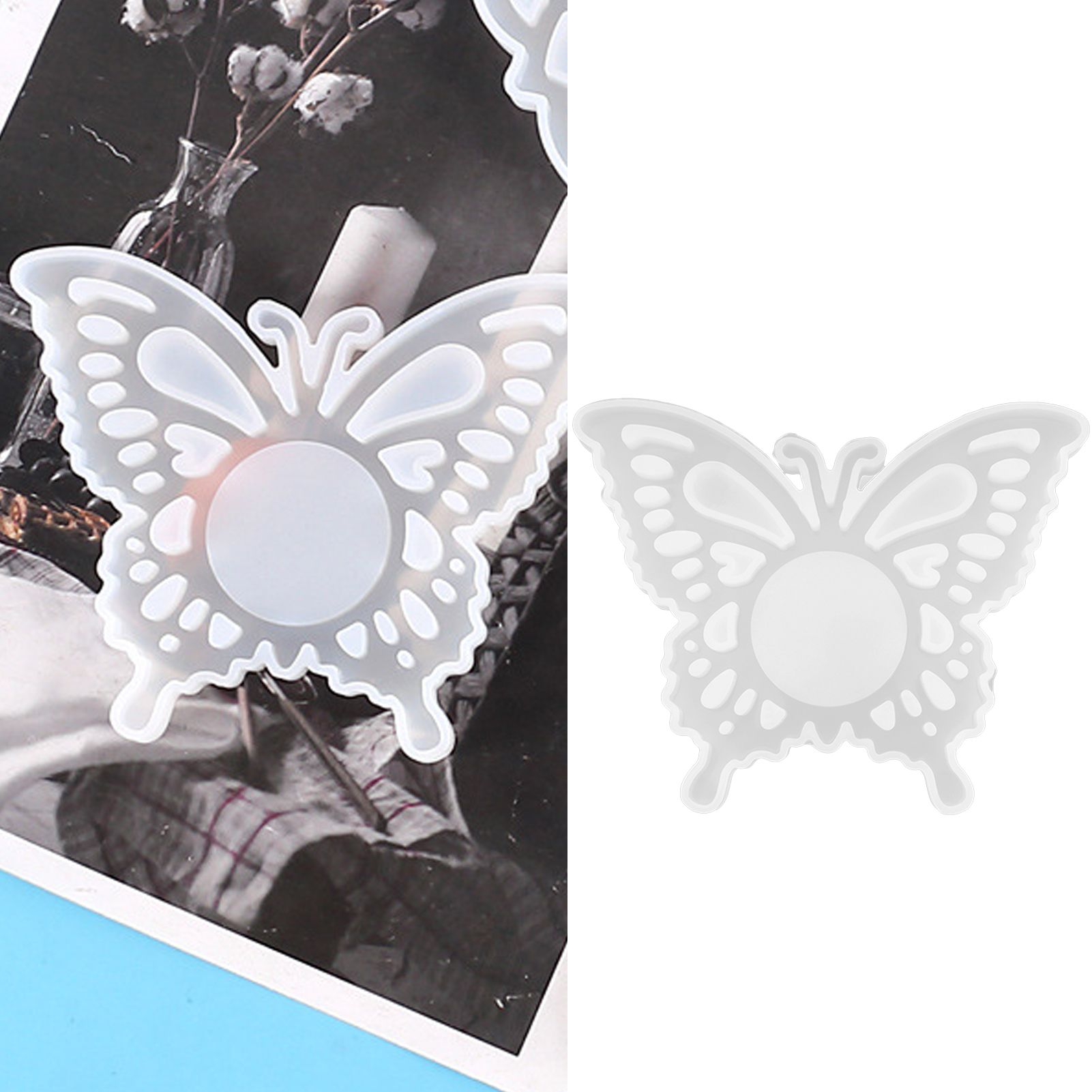 DIY Crystal Epoxy Resin Mold Innovative Shaped Mirror Silicone Candle Holder view 11
