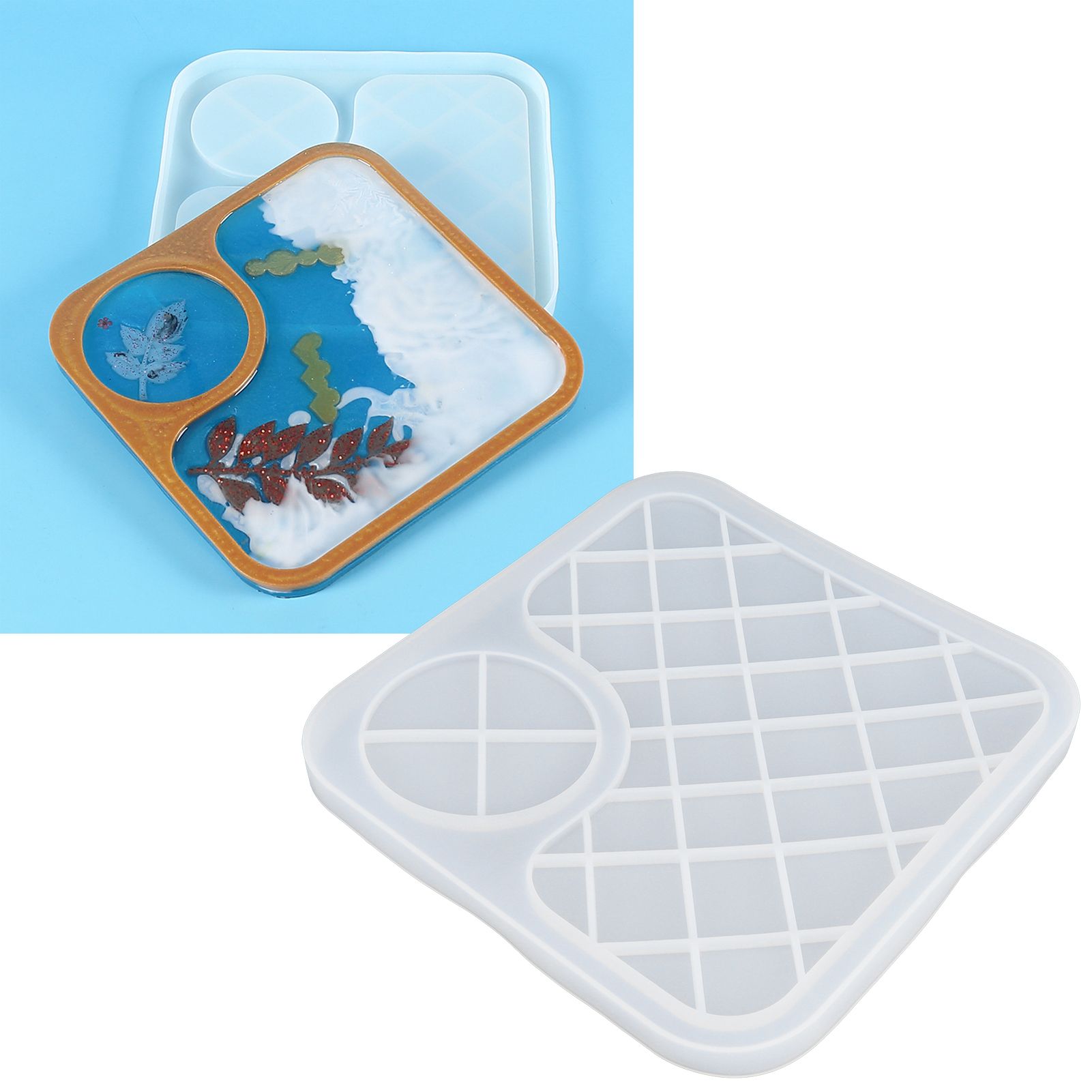 Silicone Mold Translucent Epoxy Resin Drop Glue Tray Tool for DIY Baking view 11