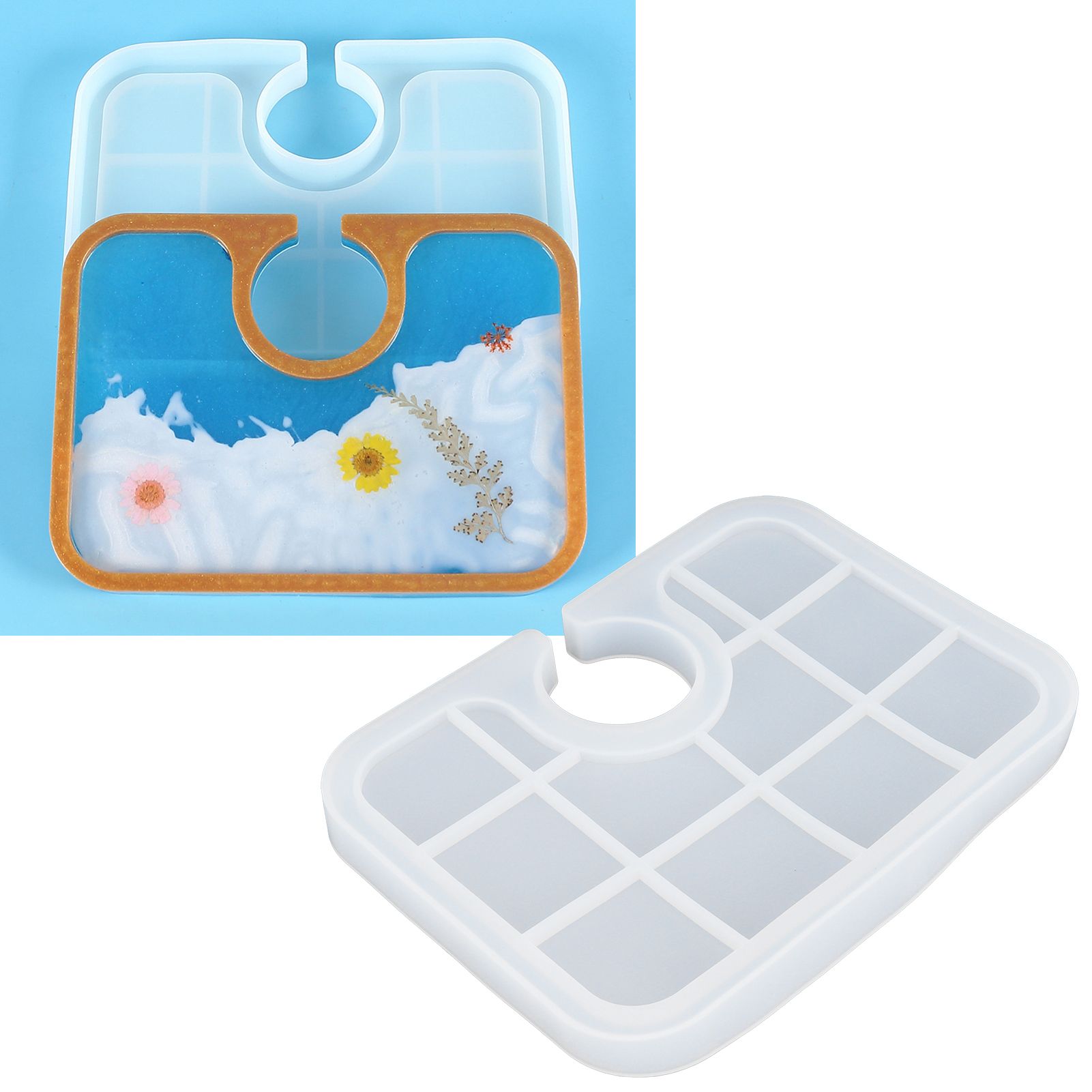 Silicone Mold Translucent Epoxy Resin Drop Glue Tray Tool for DIY Baking view 11