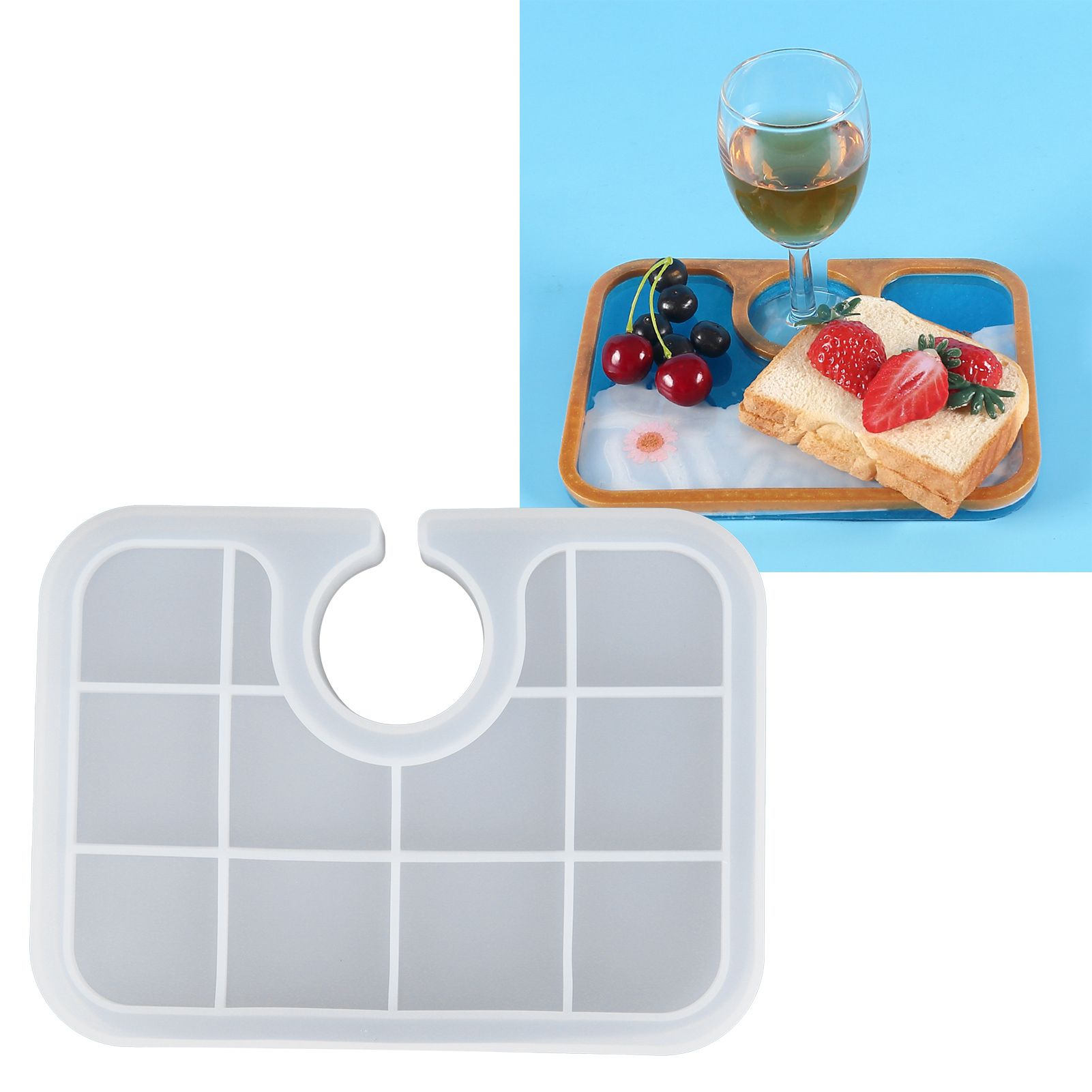 Silicone Mold Translucent Epoxy Resin Drop Glue Tray Tool for DIY Baking view 12