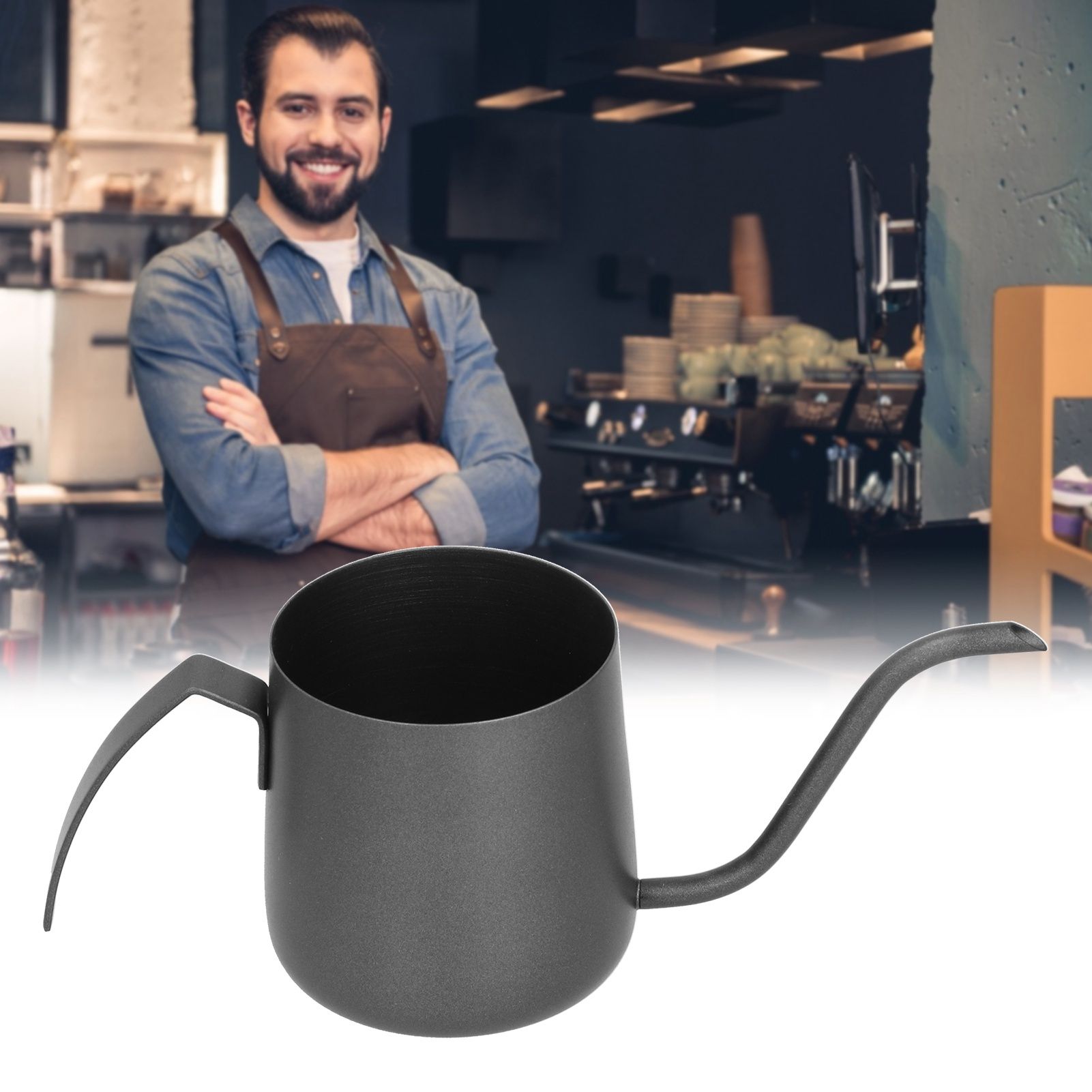 304 Stainless Steel PTFE Gooseneck Kettle with Inner Scale Pour Over Coffee view 11