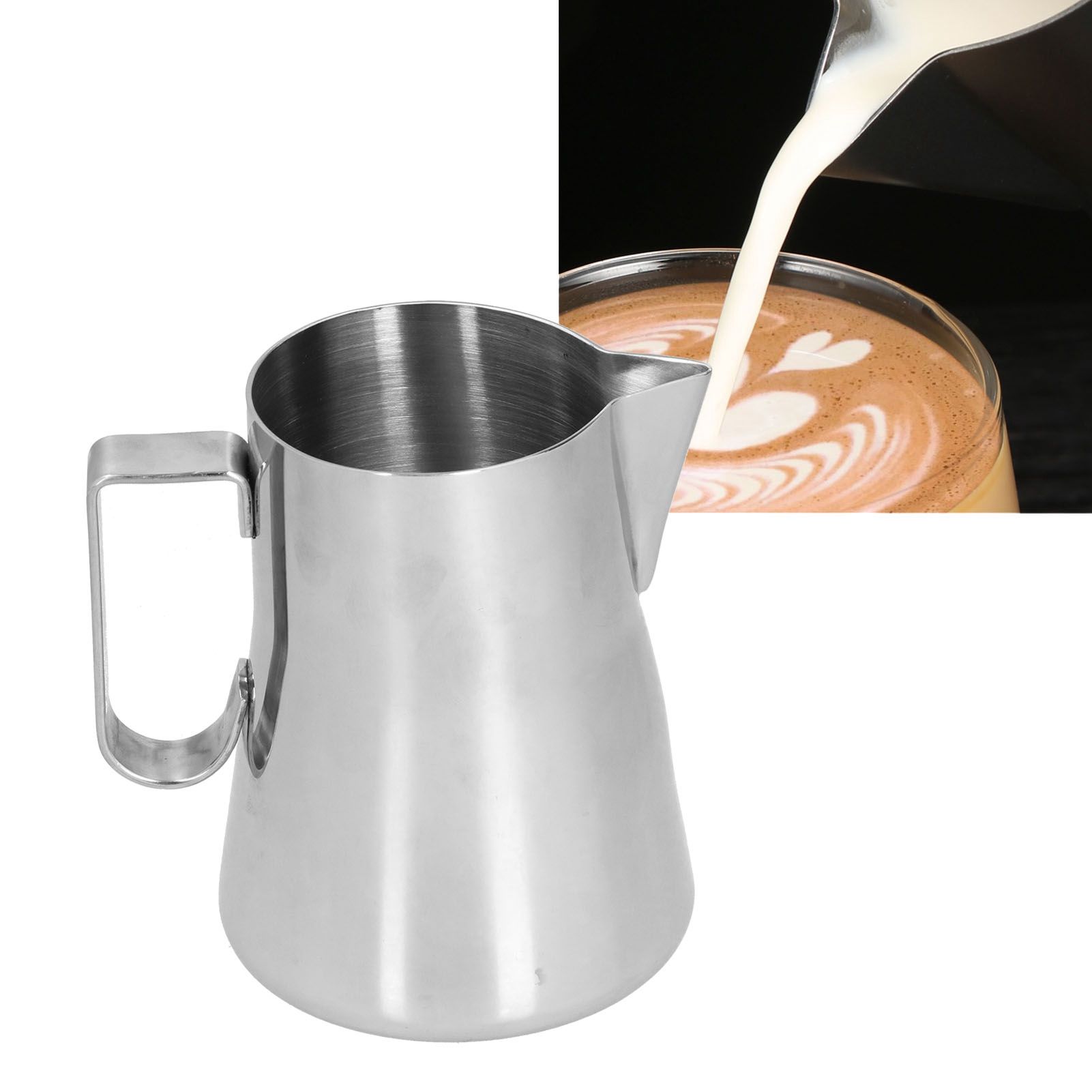 Stainless Steel Milk Frothing Pitcher Comfortable Unique Beautiful Fancy view 11