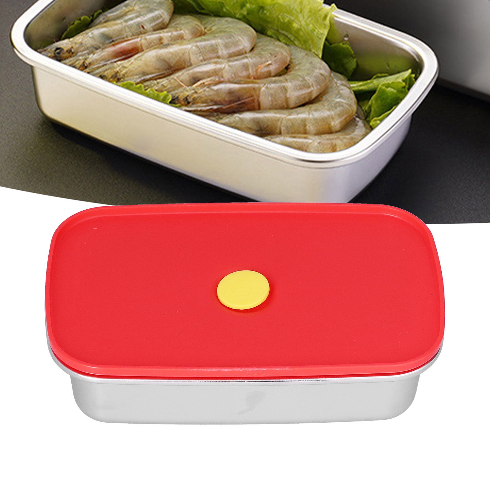 Lunch Box Red Non Pollution Good Sealing Lightweight Easily Clean Bento Box view 12