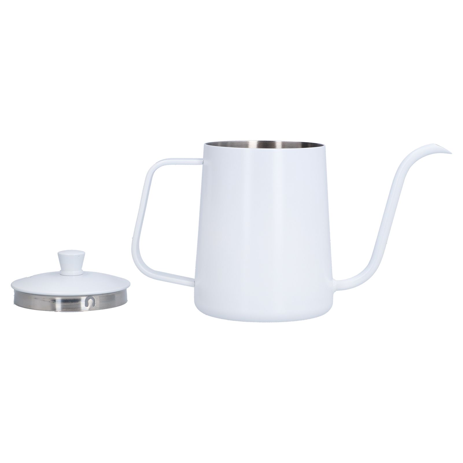 Coffee Kettle Stainless Steel Mini Portable White Thin Mouth Pour Over Kettle view 4