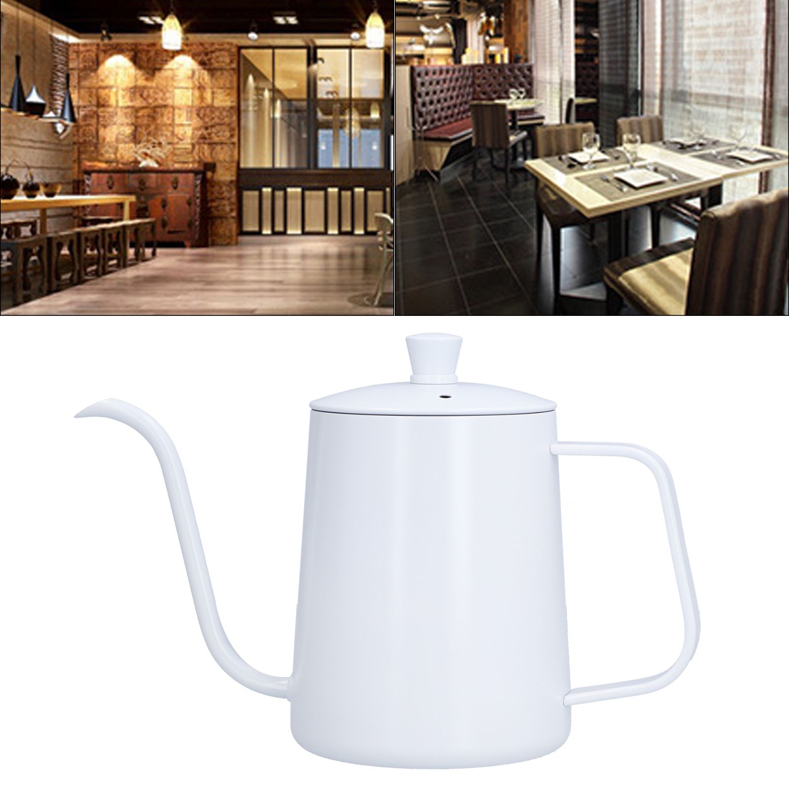 Coffee Kettle Stainless Steel Mini Portable White Thin Mouth Pour Over Kettle view 11