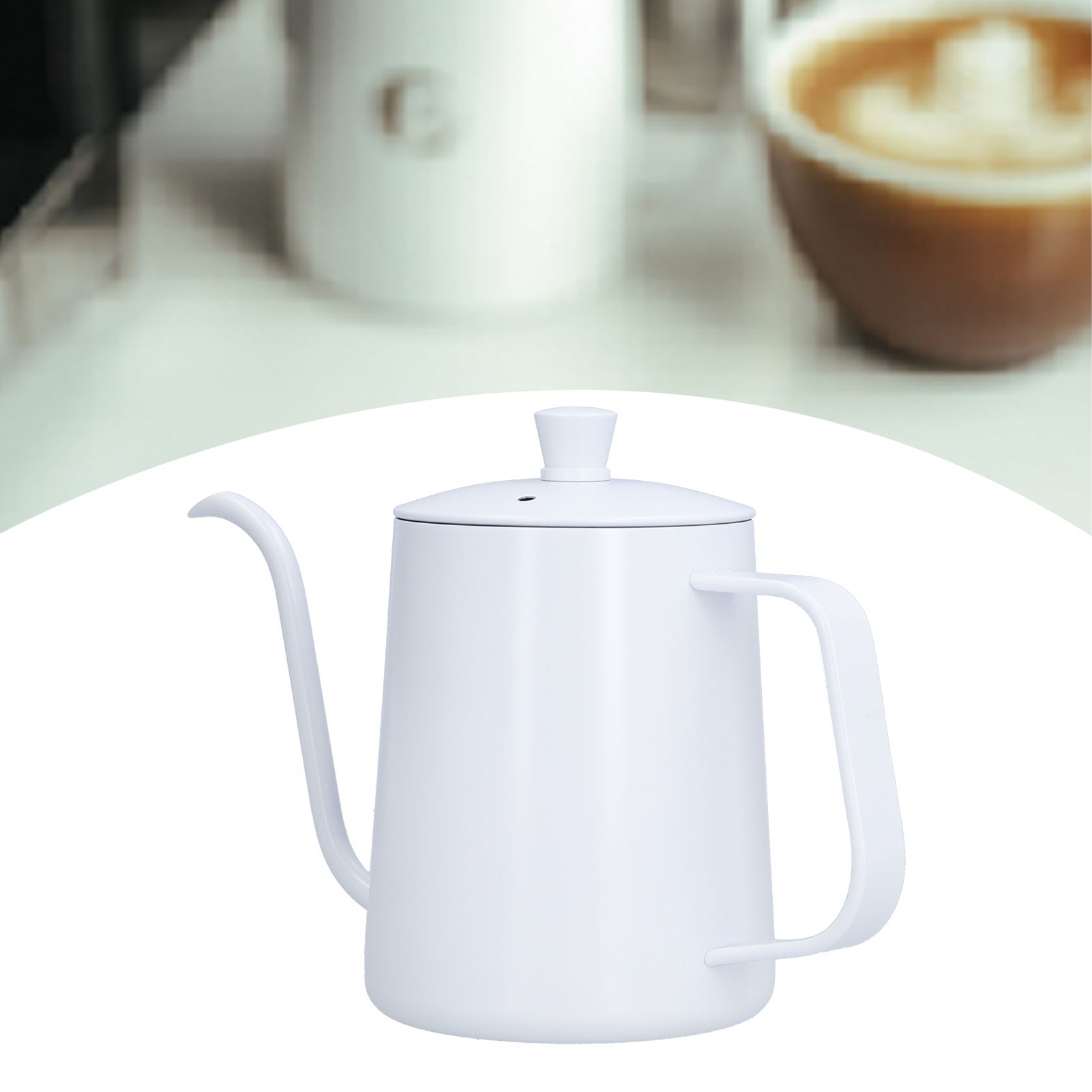 Coffee Kettle Stainless Steel Mini Portable White Thin Mouth Pour Over Kettle view 12