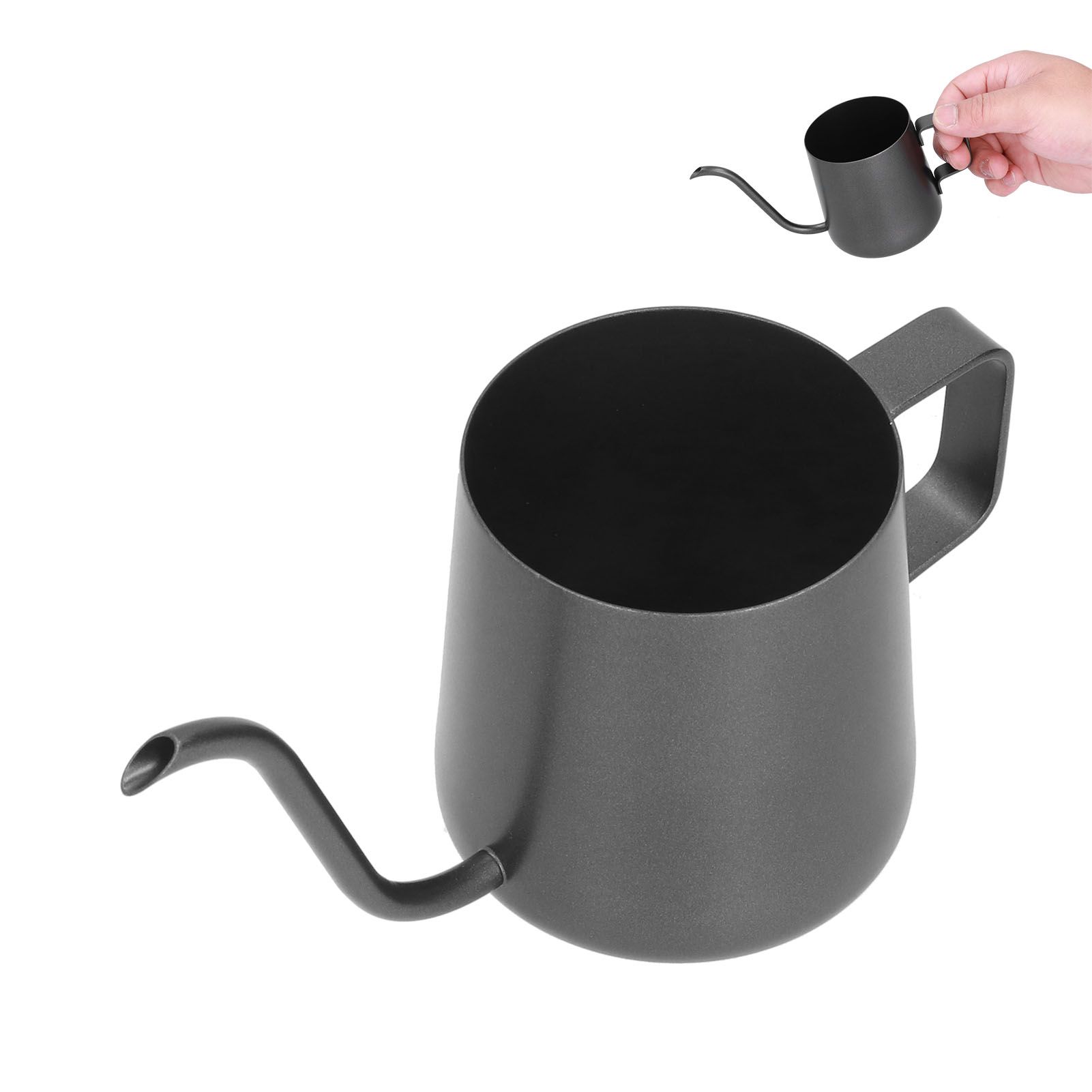 250ml Stainless Steel Hanging Ear Coffee Pot Gooseneck Spout Tea Kettle Pour view 10