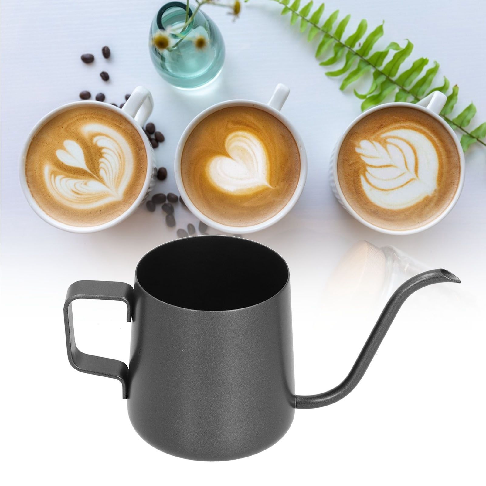 250ml Stainless Steel Hanging Ear Coffee Pot Gooseneck Spout Tea Kettle Pour view 11