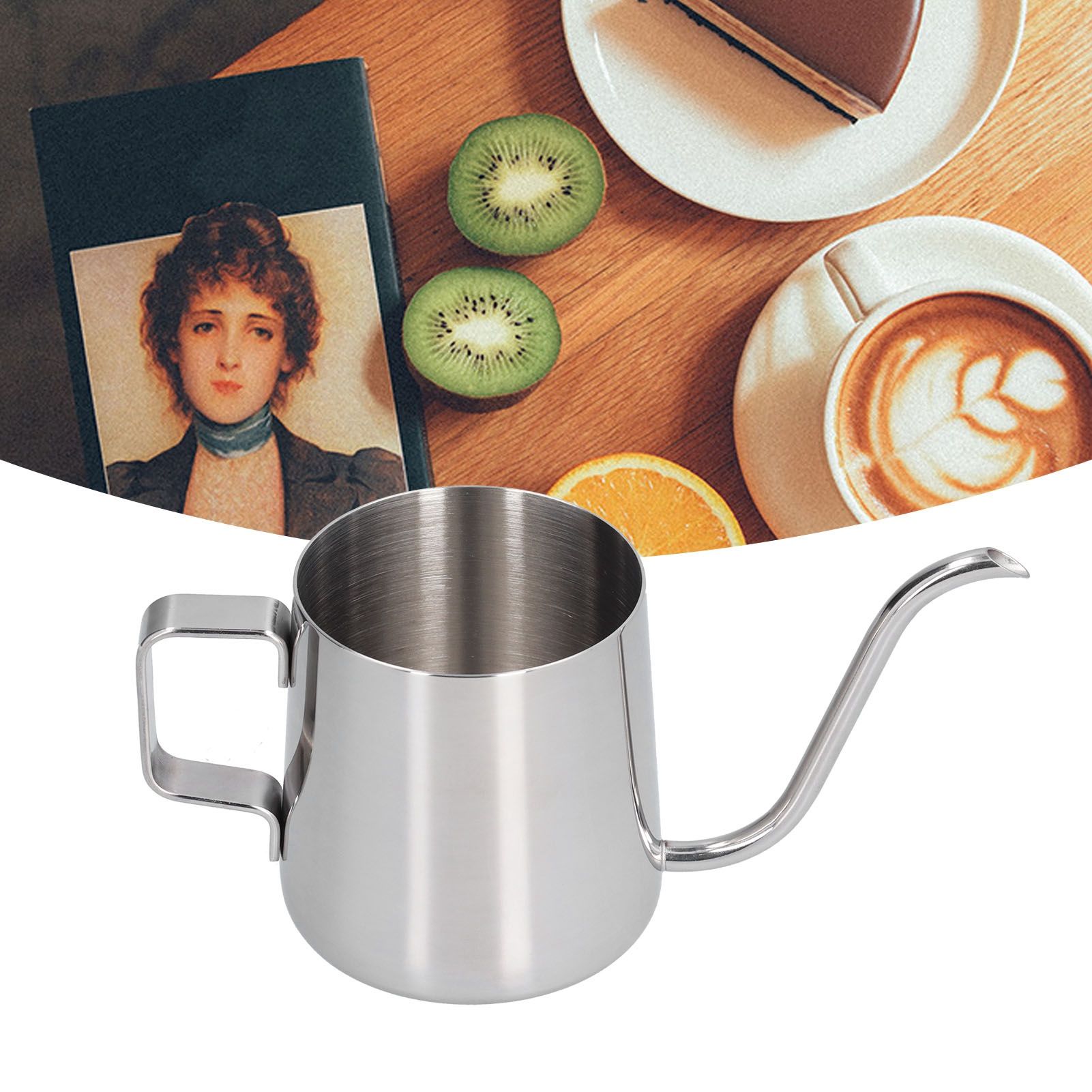 250ml Stainless Steel Hanging Ear Coffee Pot Gooseneck Spout Coffee Tea Pot view 11