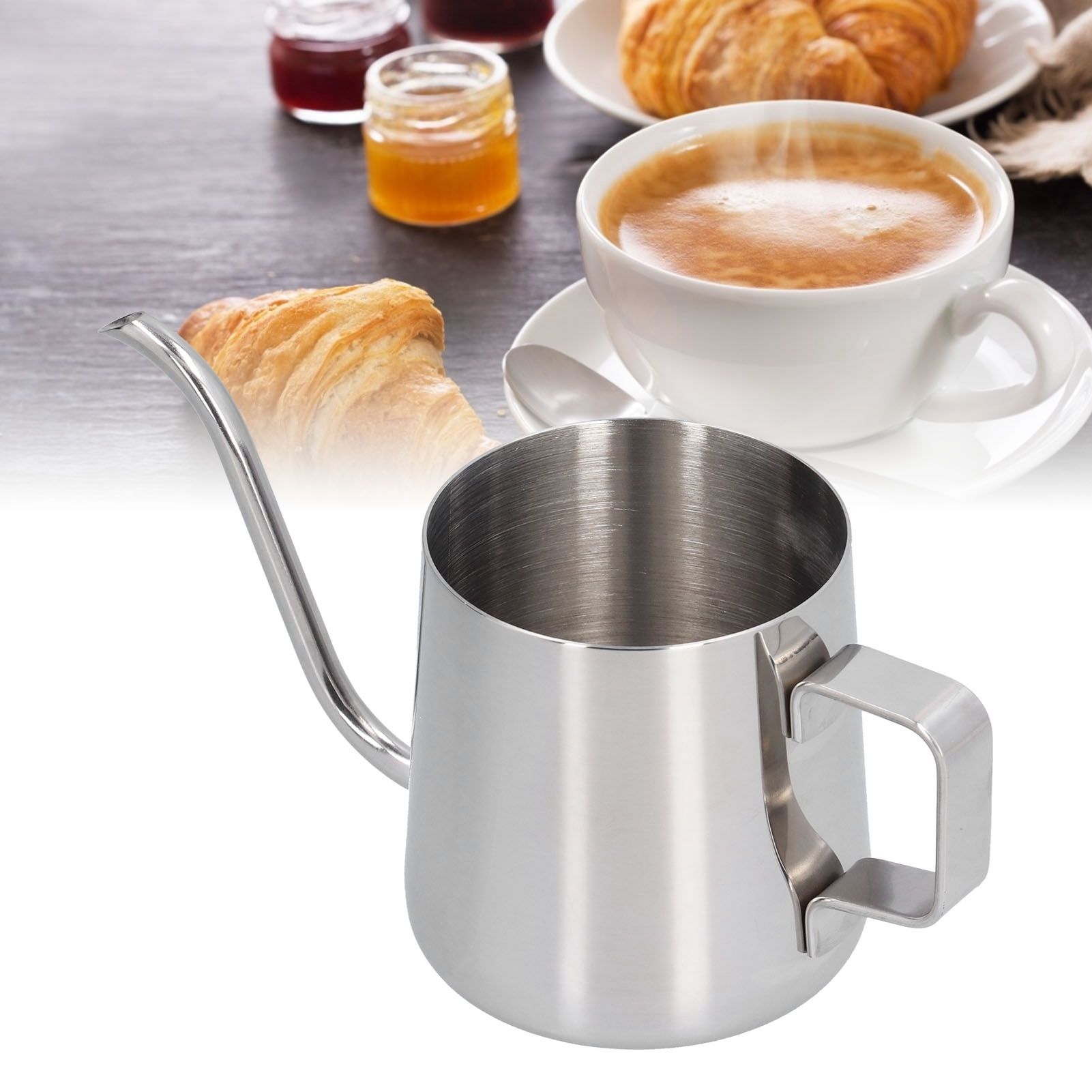 250ml Stainless Steel Hanging Ear Coffee Pot Gooseneck Spout Coffee Tea Pot view 12