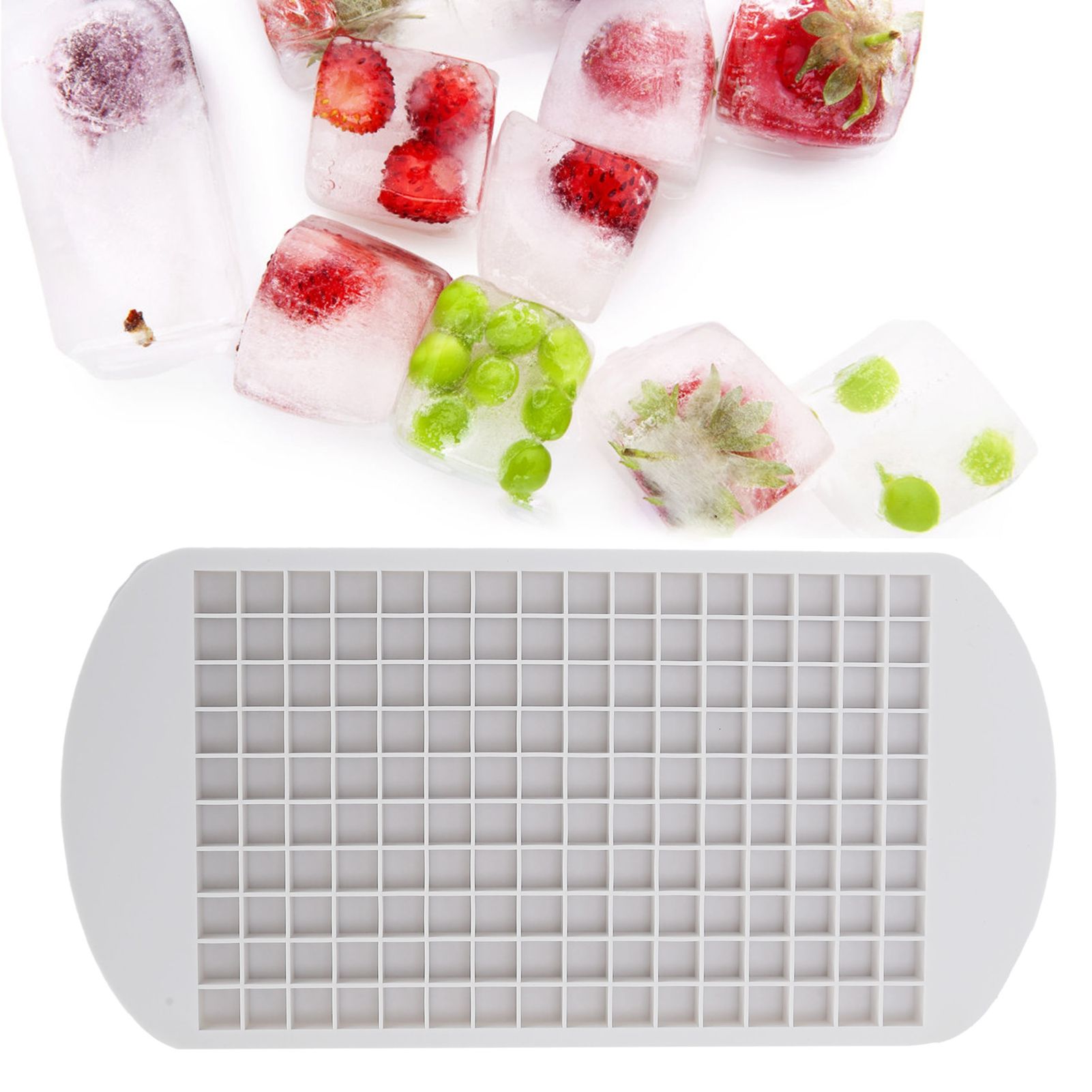 160 Grid Ice Tray Square Flexible Silicone High Temperature Resistant Mini Ice view 11