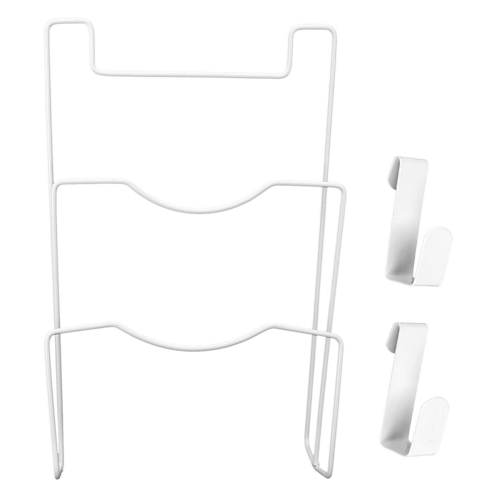 Wrought Iron Cabinet Door Mount Pot Lid Organizer Cutting Board Holder Kitchen