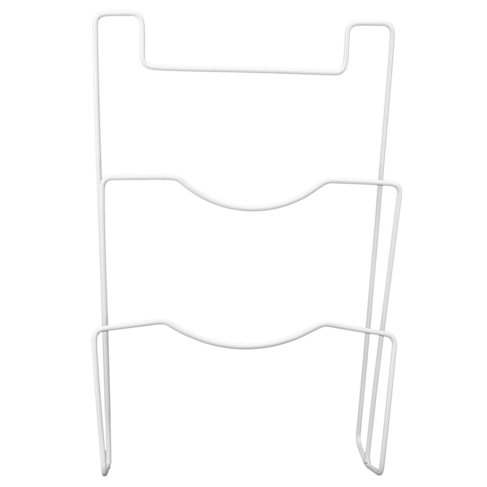 Wrought Iron Cabinet Door Mount Pot Lid Organizer Cutting Board Holder Kitchen view 3