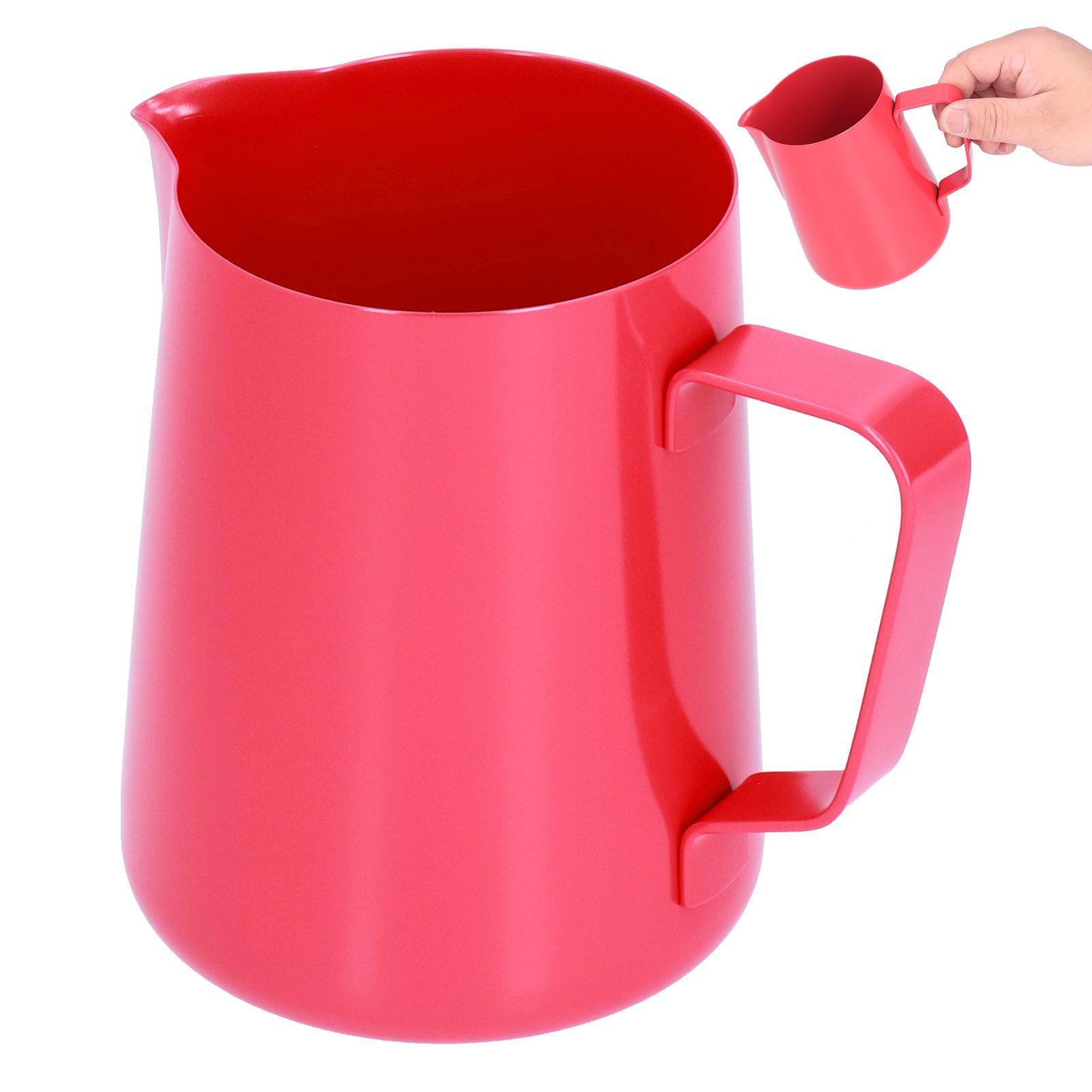 600ml Stainless Steel Frothing Pitcher Milk Coffee Frothing Jug with Pointed view 8