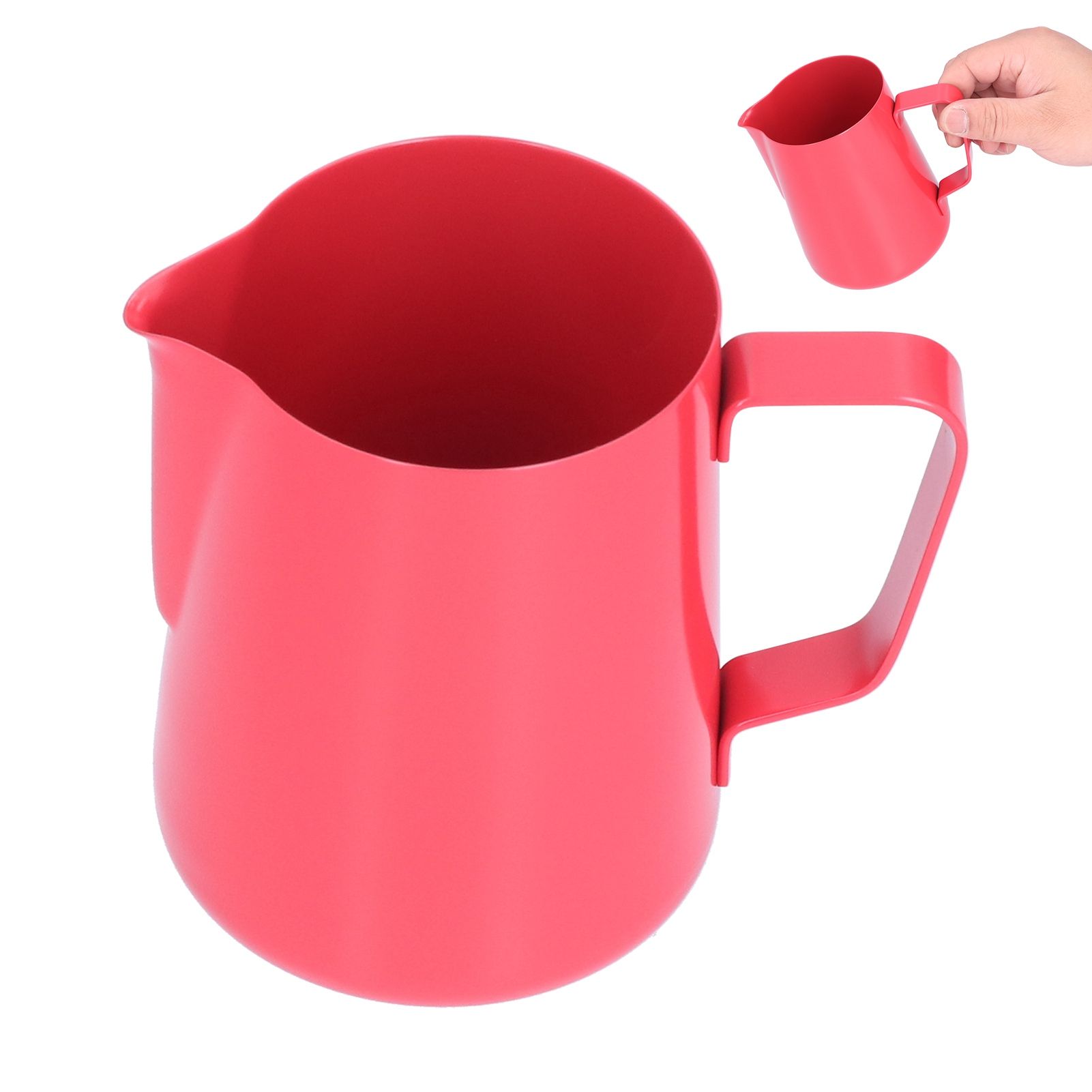 600ml Stainless Steel Frothing Pitcher Milk Coffee Frothing Jug with Pointed view 9