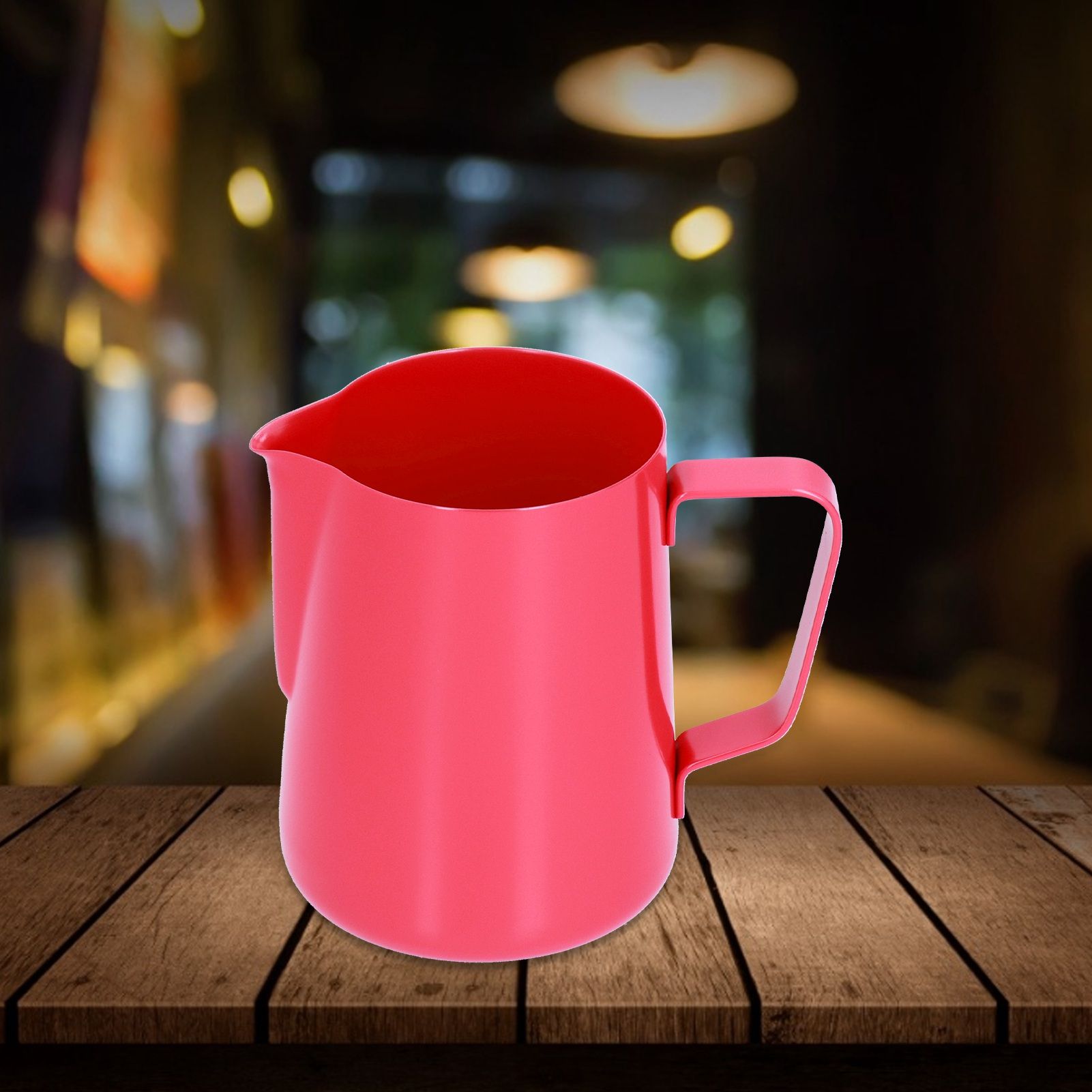 600ml Stainless Steel Frothing Pitcher Milk Coffee Frothing Jug with Pointed view 12