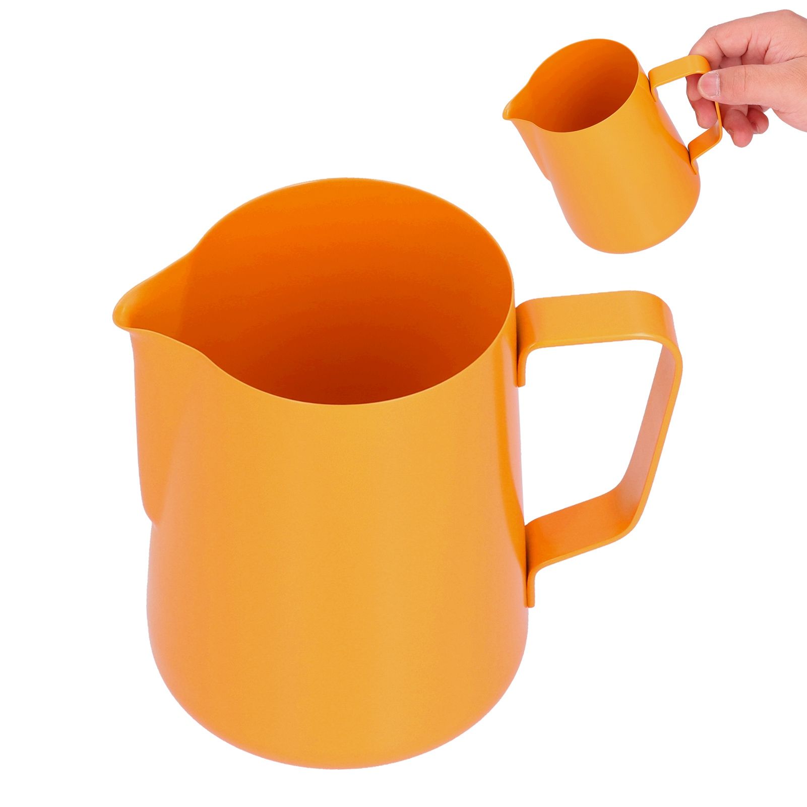 600ml Stainless Steel Frothing Pitcher Milk Coffee Frothing Jug with Pointed view 8