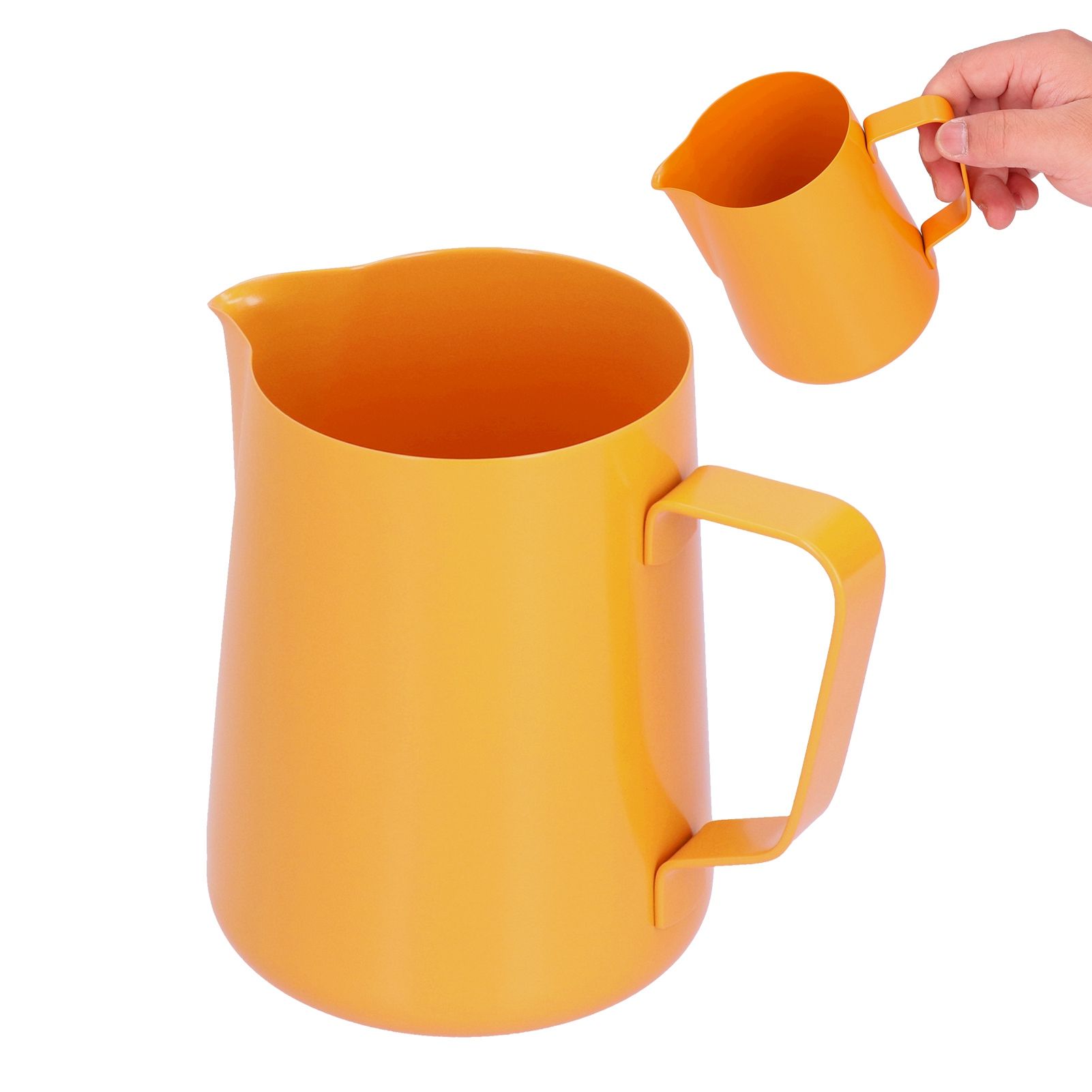 600ml Stainless Steel Frothing Pitcher Milk Coffee Frothing Jug with Pointed view 9