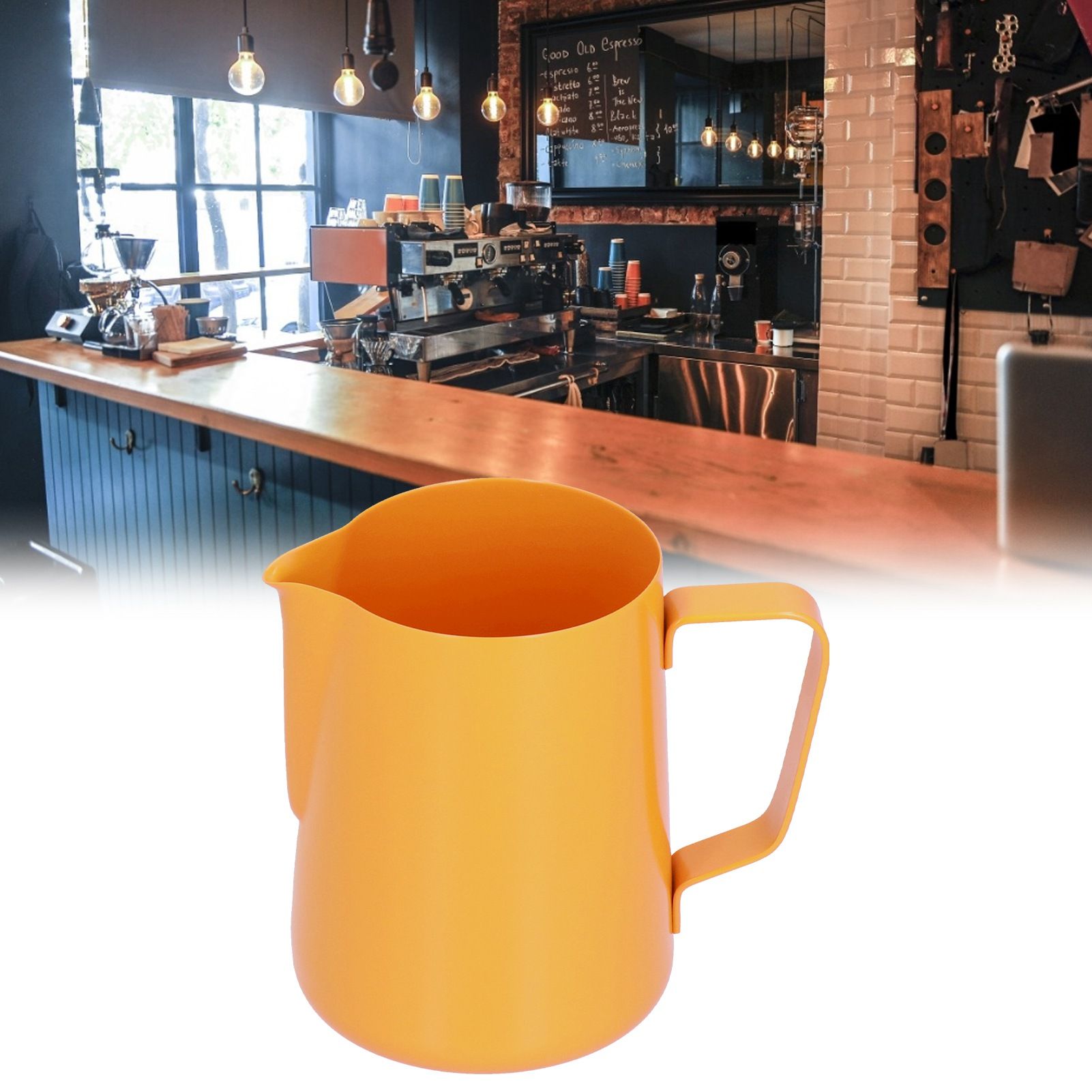 600ml Stainless Steel Frothing Pitcher Milk Coffee Frothing Jug with Pointed view 11