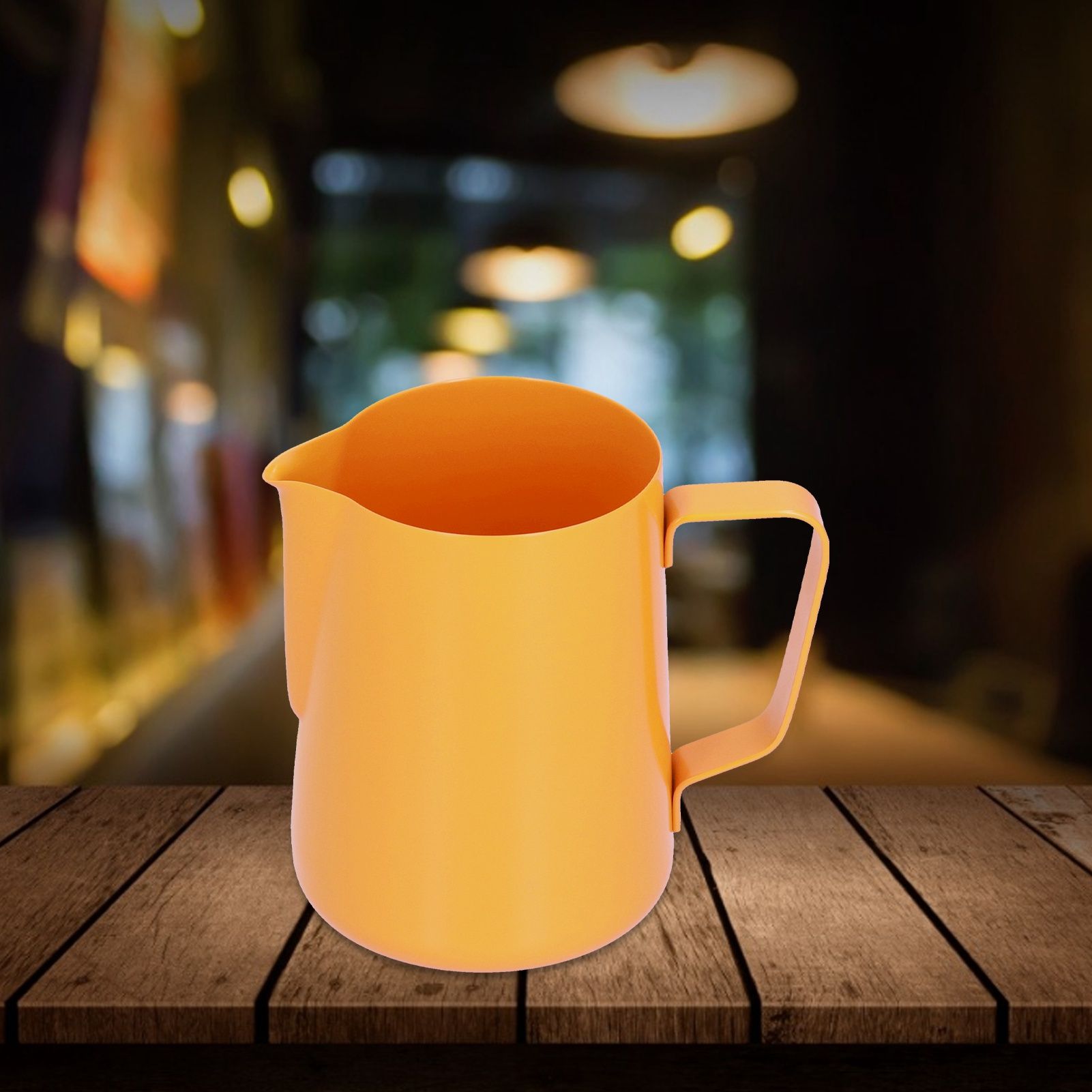 600ml Stainless Steel Frothing Pitcher Milk Coffee Frothing Jug with Pointed view 12