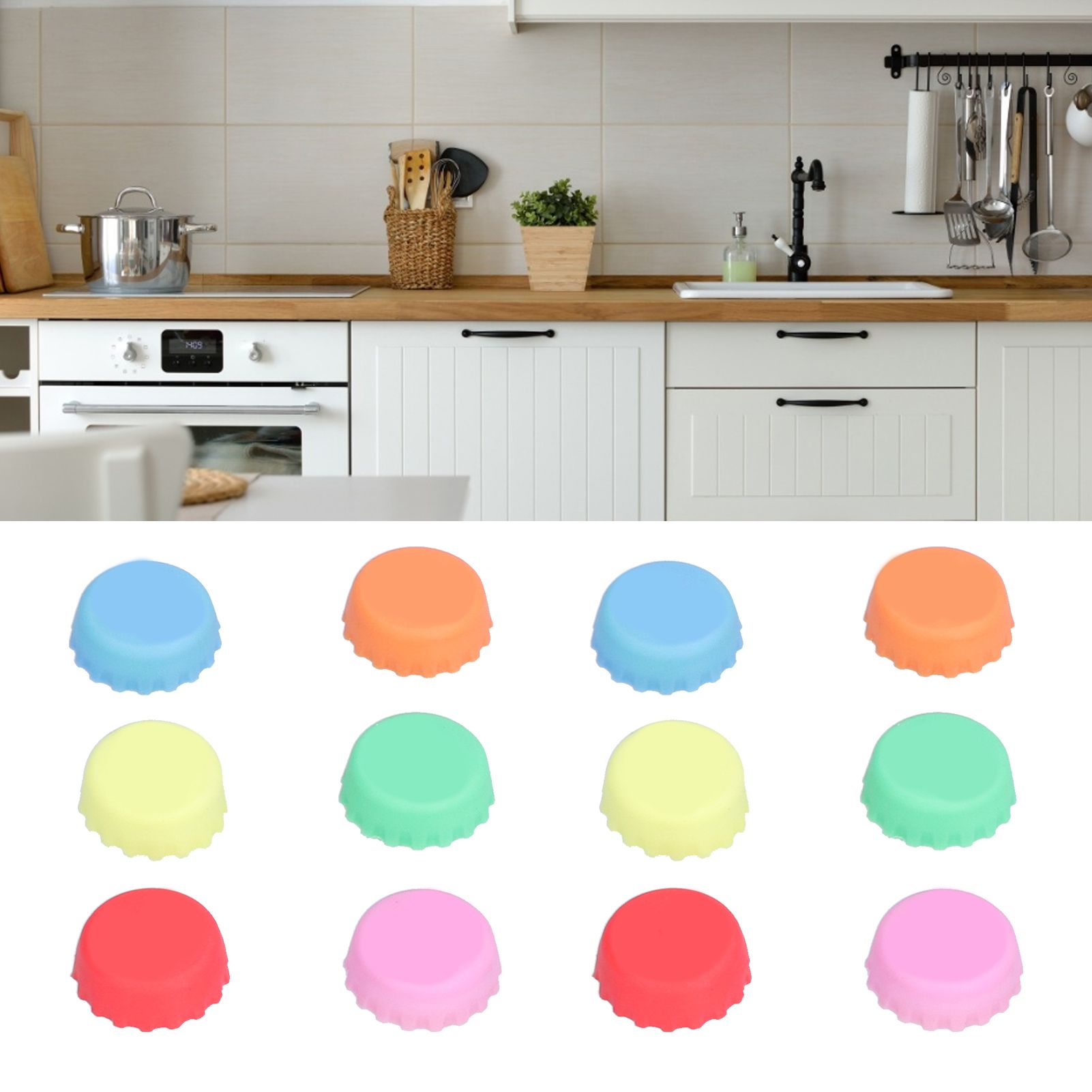 Silicone Beer Bottle Caps Reusable Round Glass Bottle Stopper Kitchen Gadgets view 10