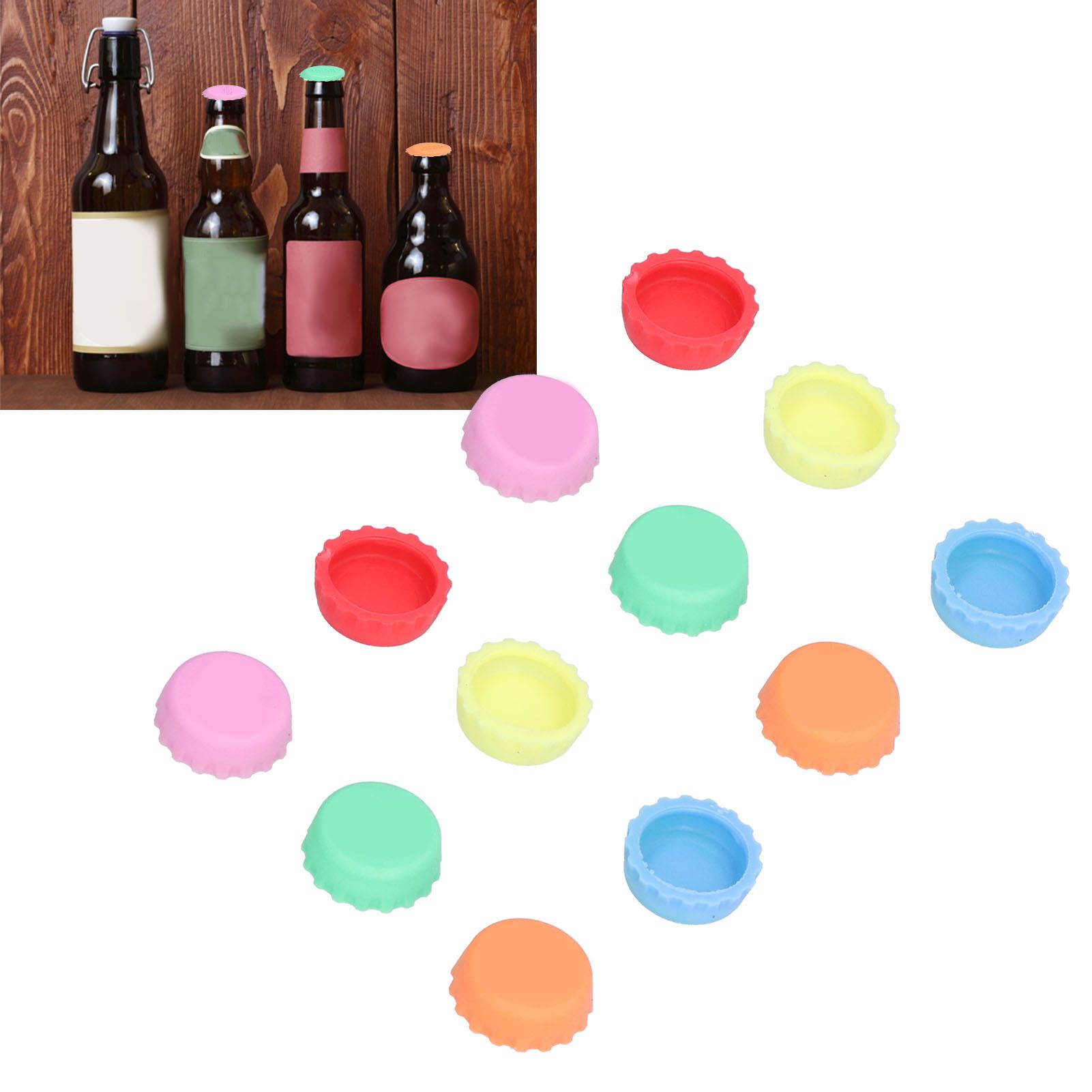 Silicone Beer Bottle Caps Reusable Round Glass Bottle Stopper Kitchen Gadgets view 11