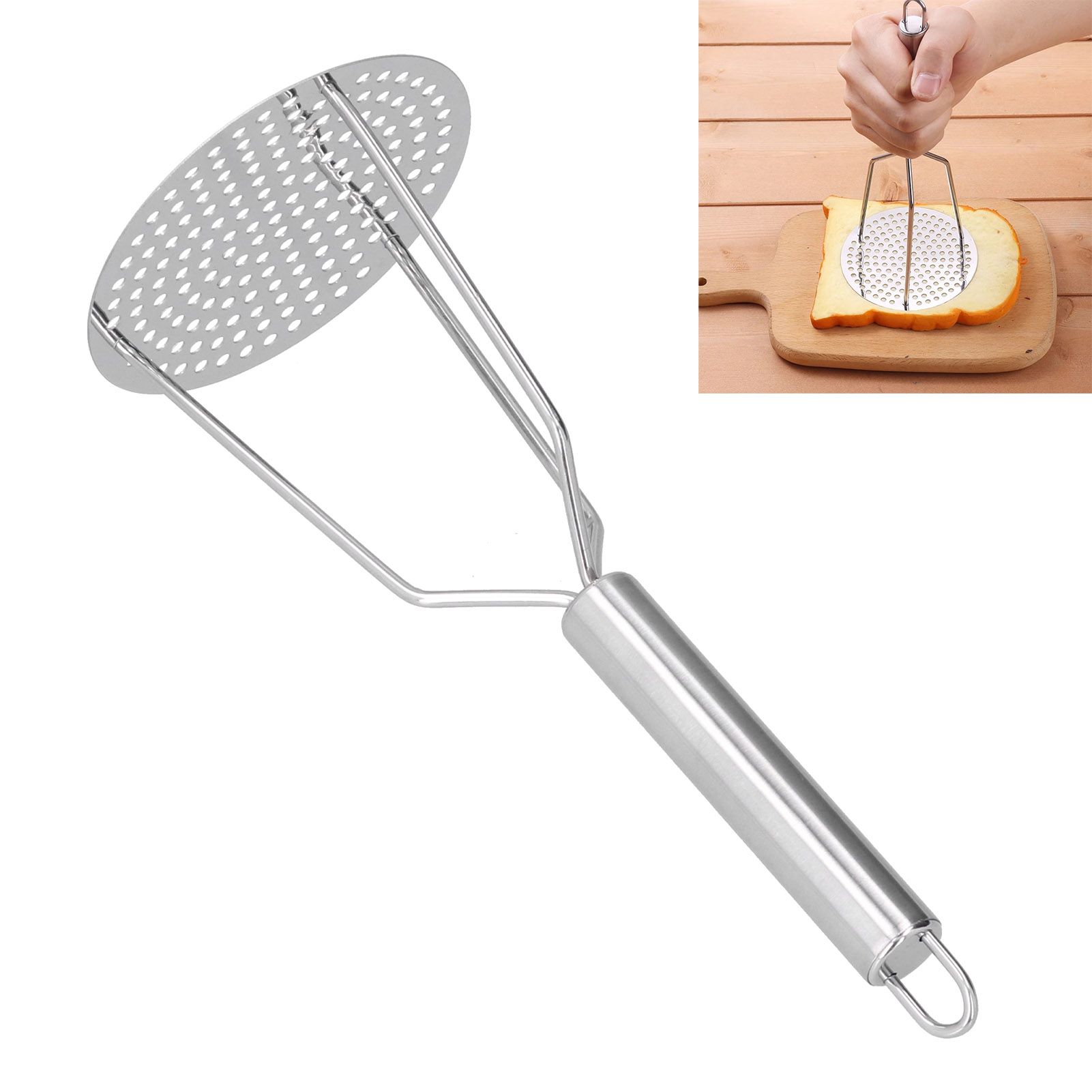 Potato Masher Stainless Steel Potato Masher Fruit and Meat Masher with view 11