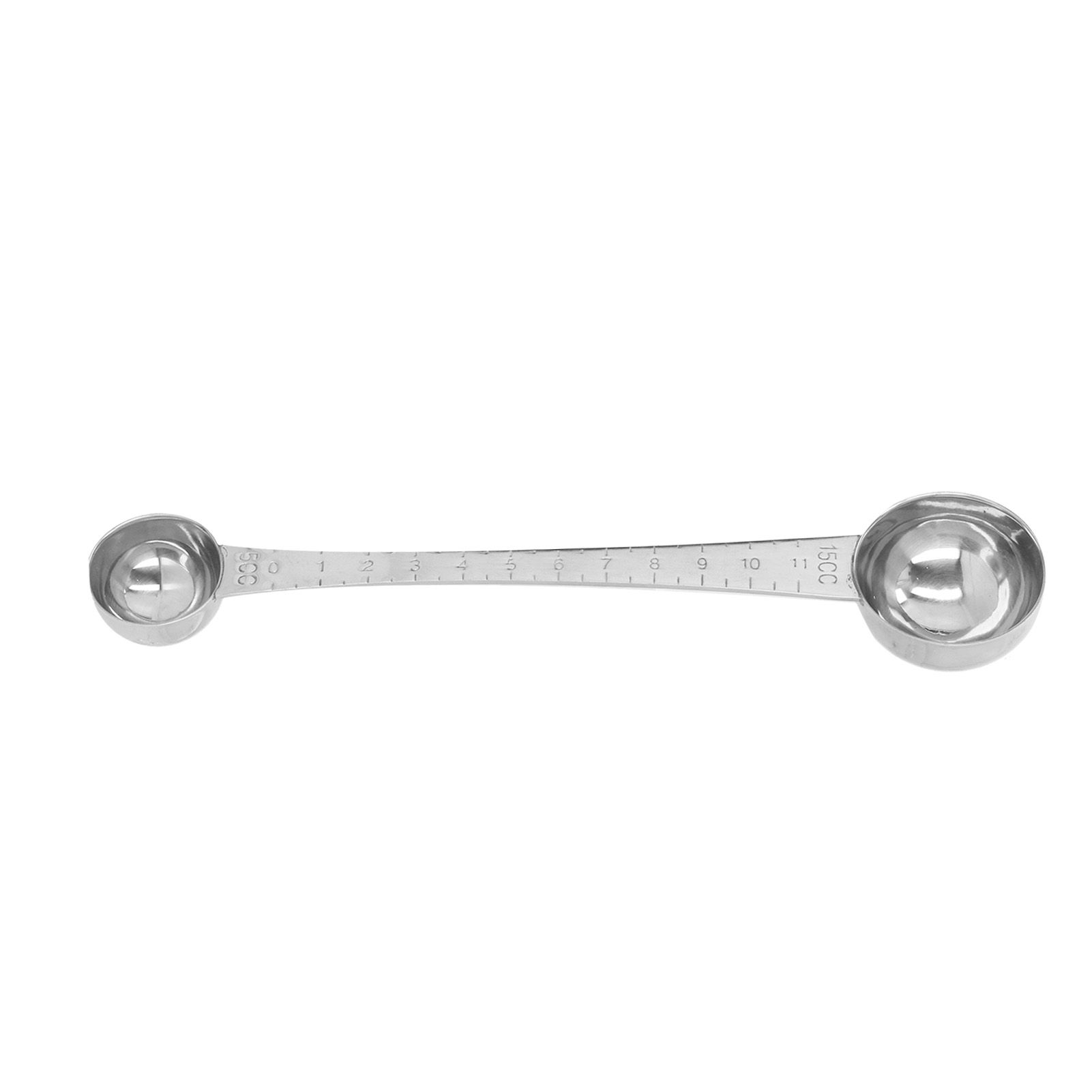 Coffee Scoop with Scale Length Double End Measuring Spoon Stainless Steel