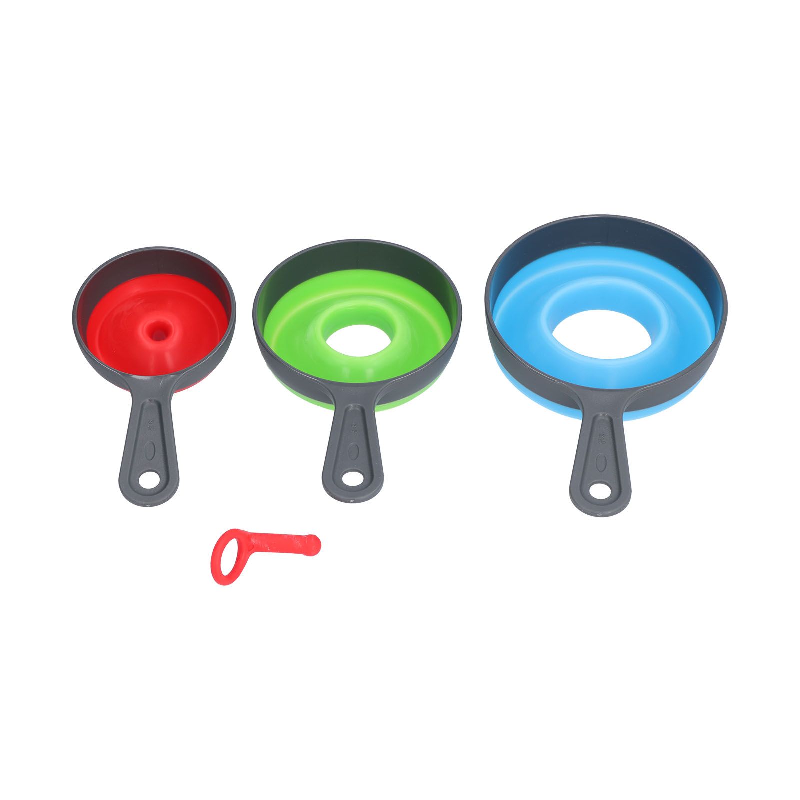 3Pcs Funnel Foldable Silicone and ABS Funnel Saving Space and Easy to Clean