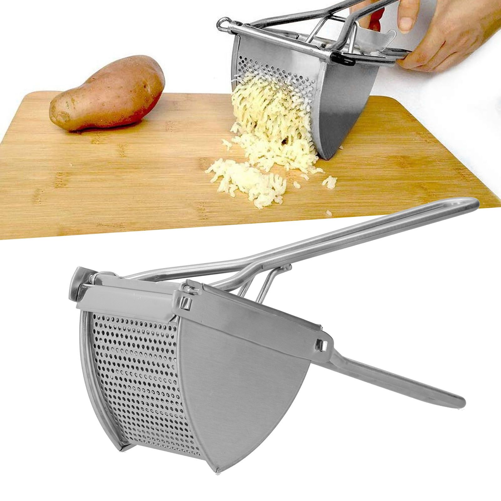 Stainless Steel Manual Potato Presser Ricer Crusher Fruit Lemon Squeezer for view 11