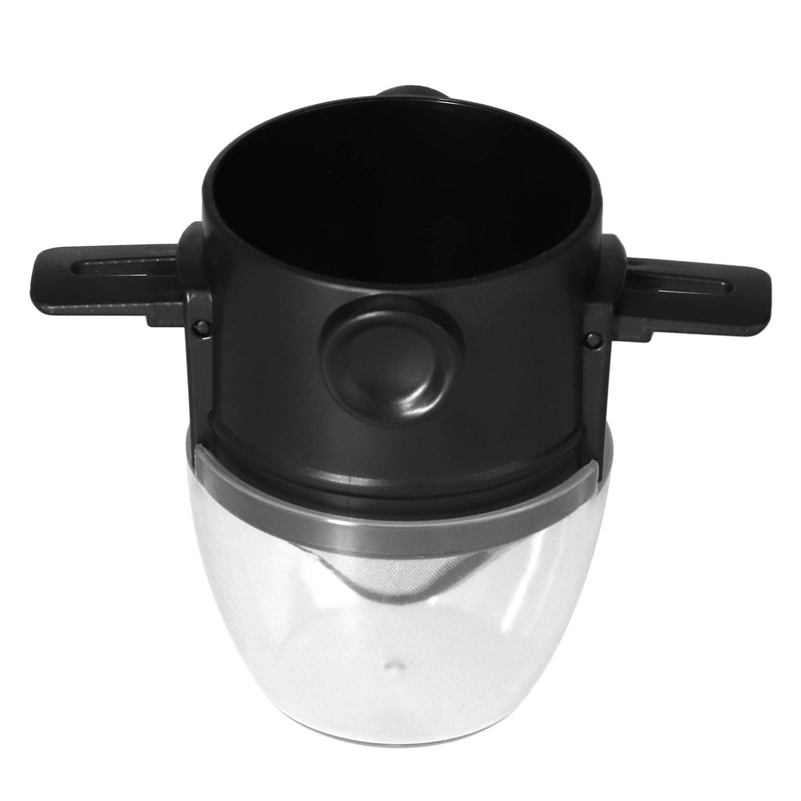 304 Stainless Steel Coffee Filter with Transparent Plastic PP Cup Portable