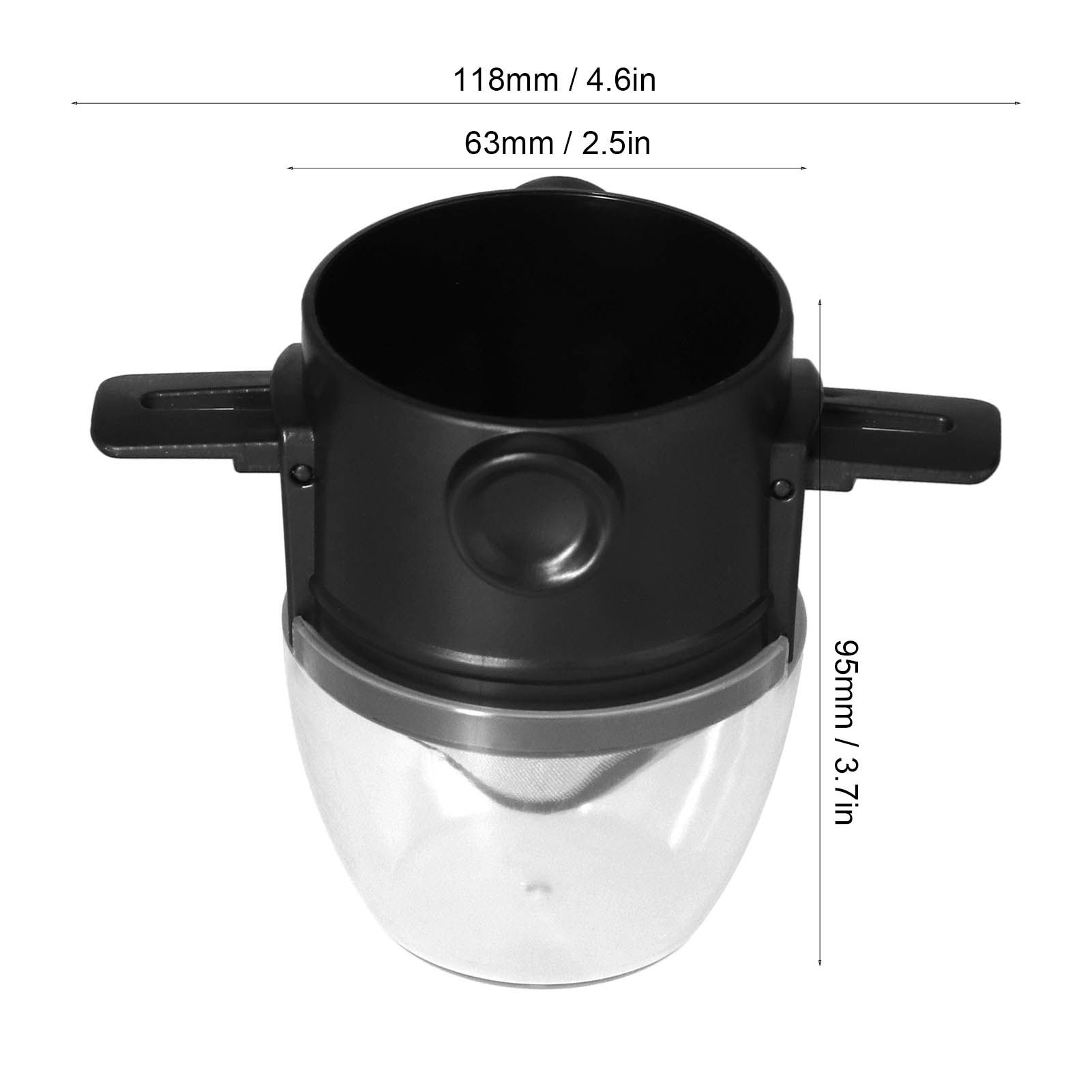 304 Stainless Steel Coffee Filter with Transparent Plastic PP Cup Portable view 14
