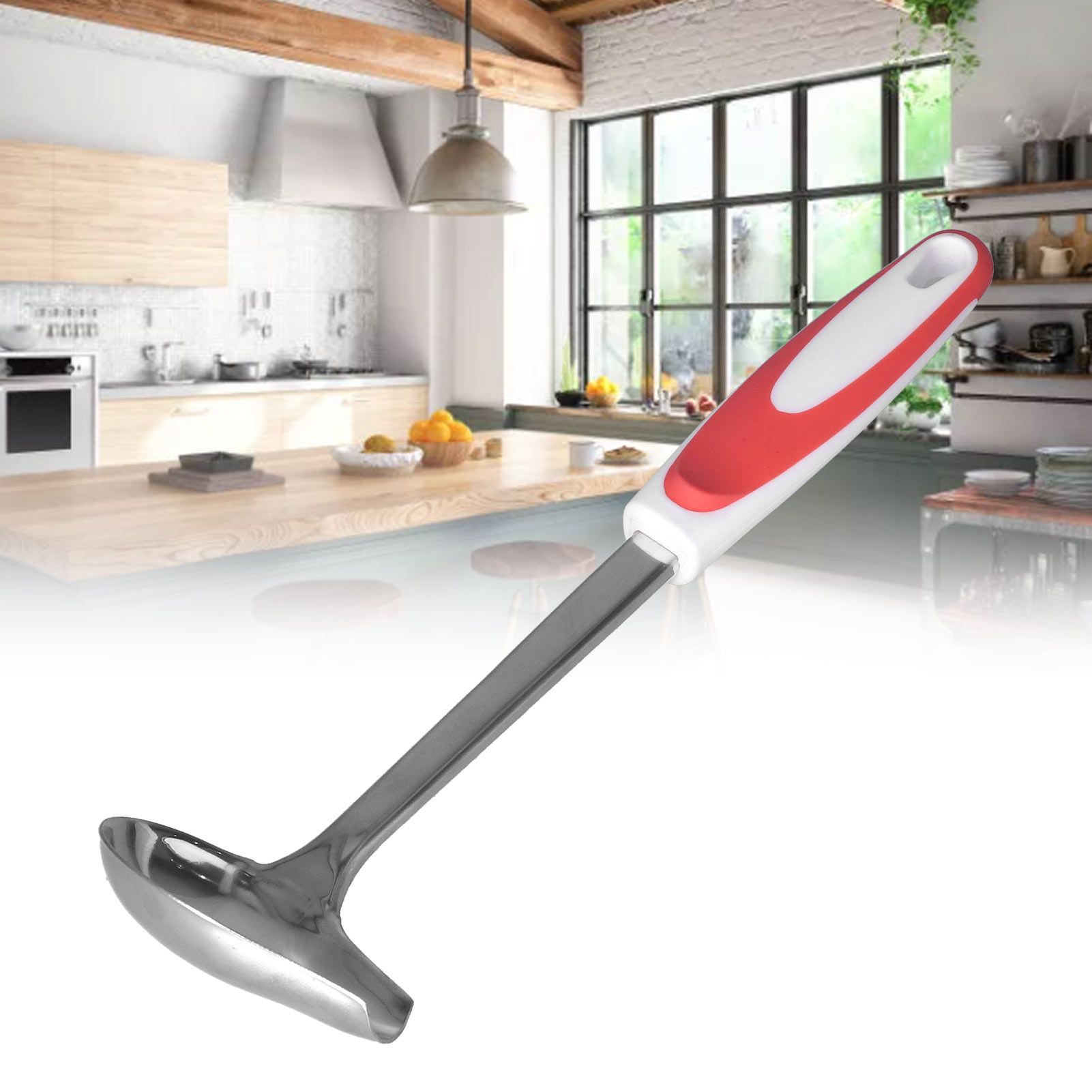 Ladle Spoon Stainless Steel Non Slip Portable Side Mouth Canning Ladle for view 11