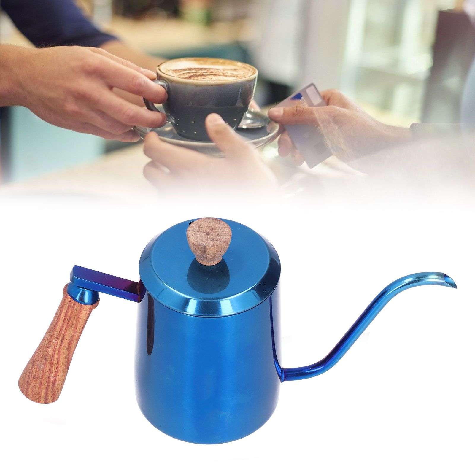 600ml Stainless Steel Manual Coffee Pot Long Narrow Spout Pour Over Kettle view 12