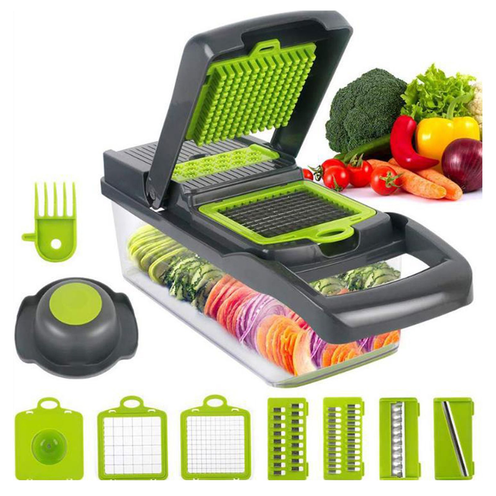 Vegetable Chopper 15 in 1 Vegetable Cutter Household Potato Chopper Radish view 2