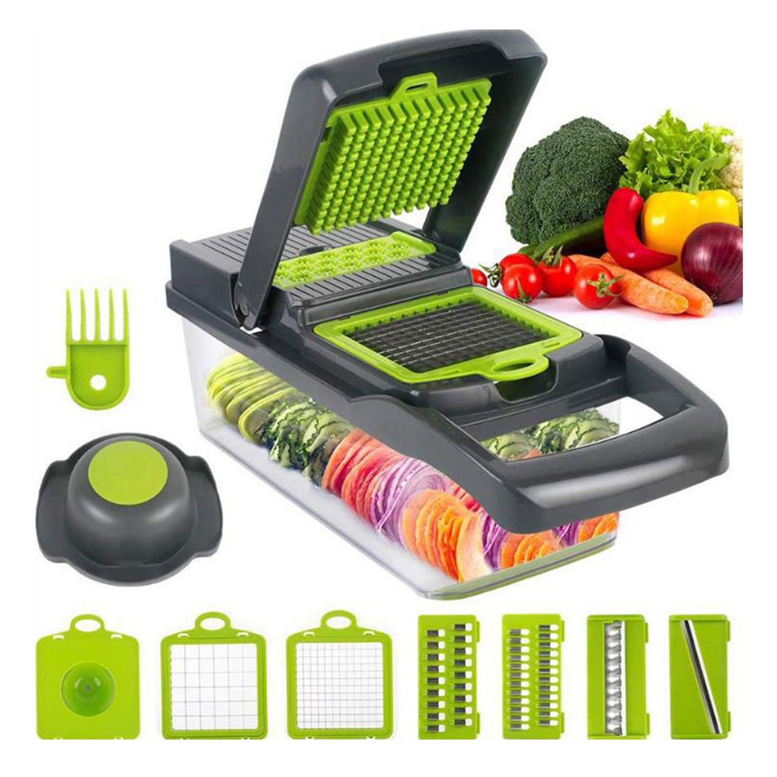 Vegetable Chopper 15 in 1 Vegetable Cutter Household Potato Chopper Radish view 3