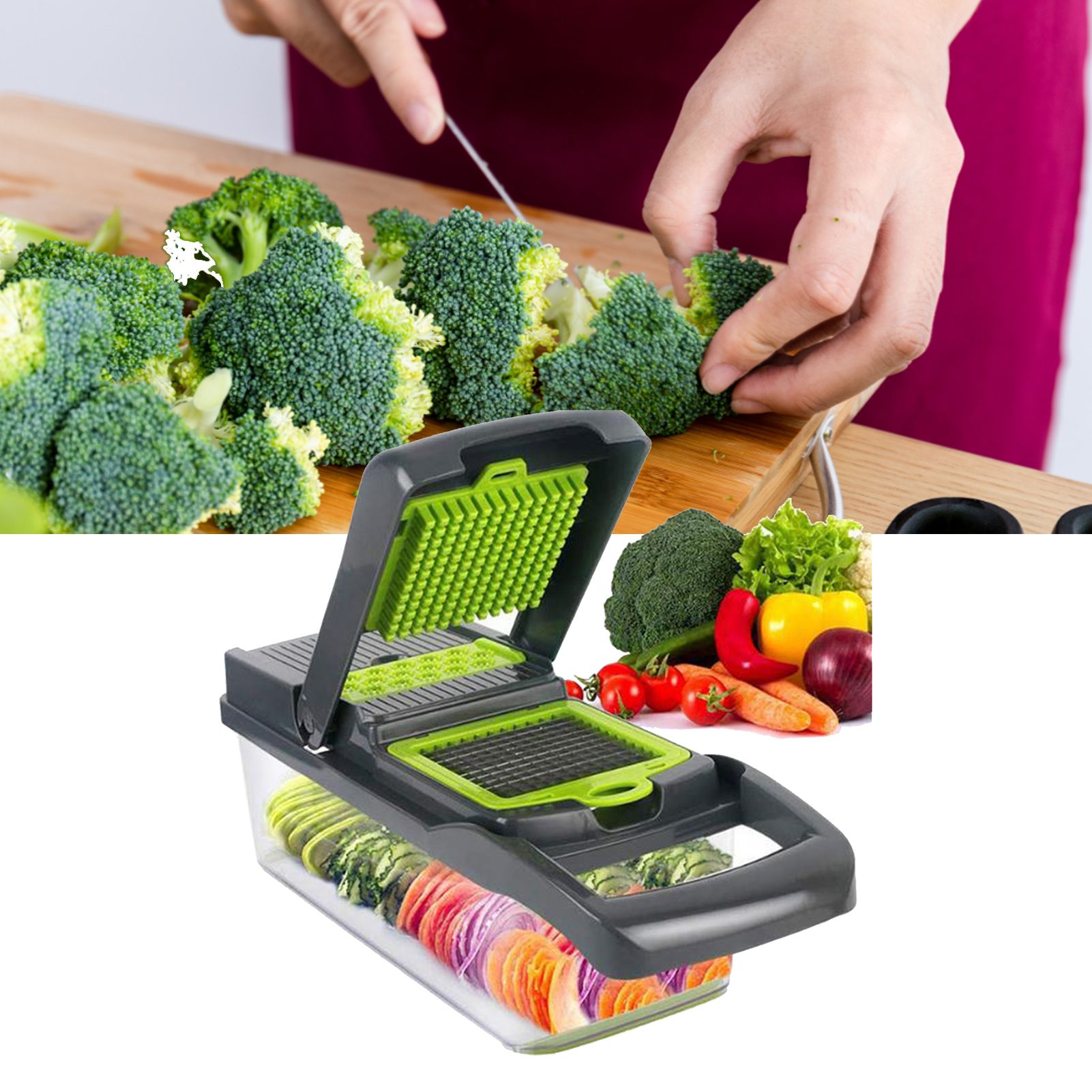 Vegetable Chopper 15 in 1 Vegetable Cutter Household Potato Chopper Radish view 5